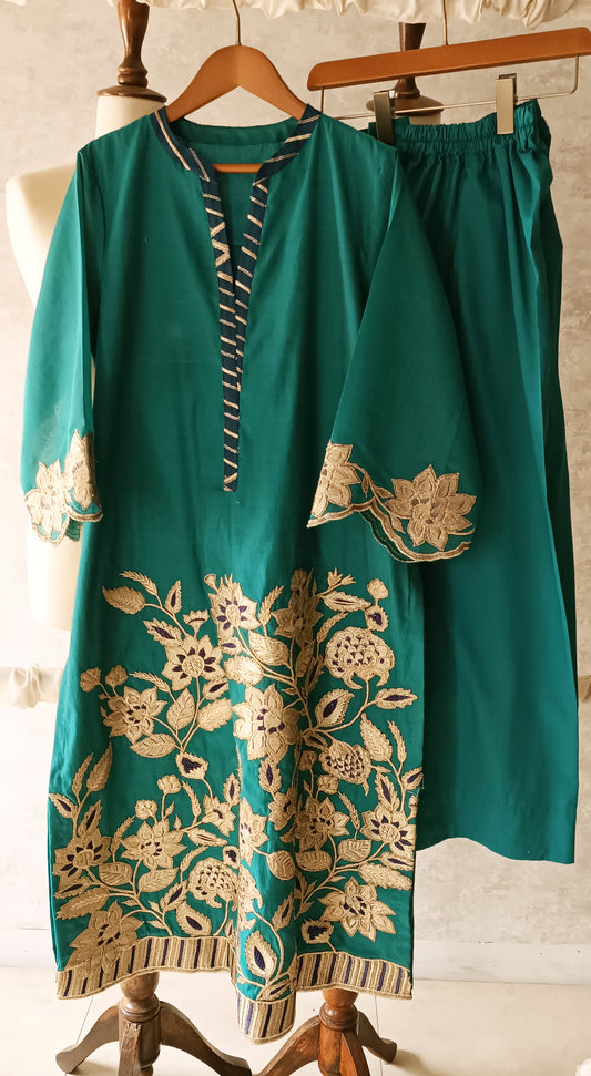 Dholki Edit - Pure Chanderi - Emerald Orchard