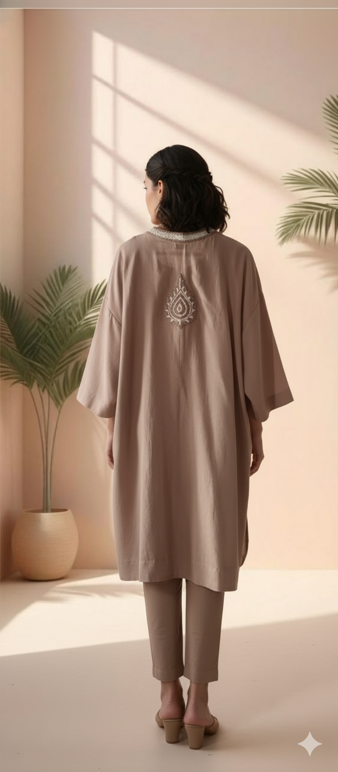 Winter Edit - Pure Silk Karandi Dori Embroidery - Boutique Beige