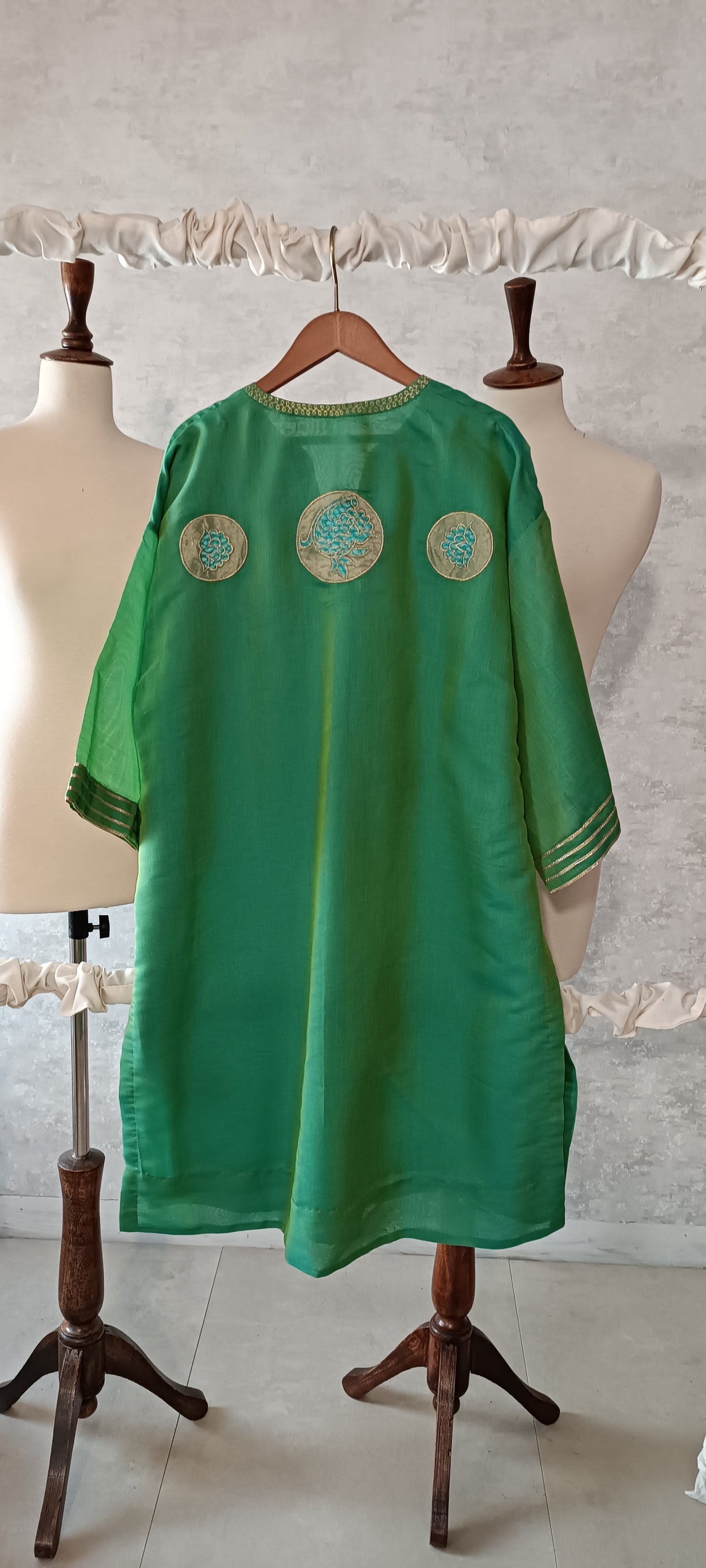 Summer Edit - Kara Cotton Kimkhawab Collection - Apple Green