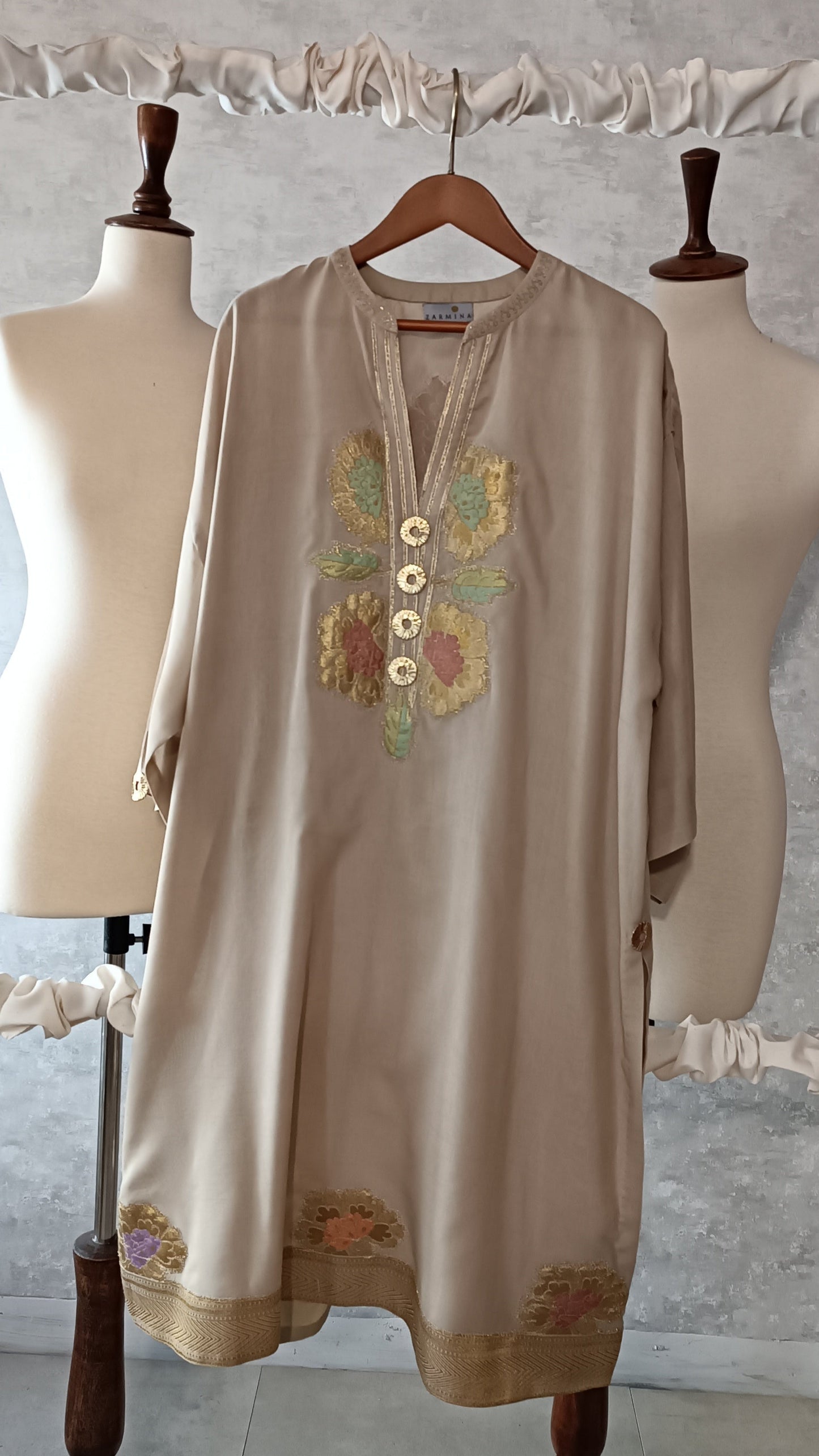 Summer Edit - Dhaka Malmal Kimkhawab Collection - Boutique Beige