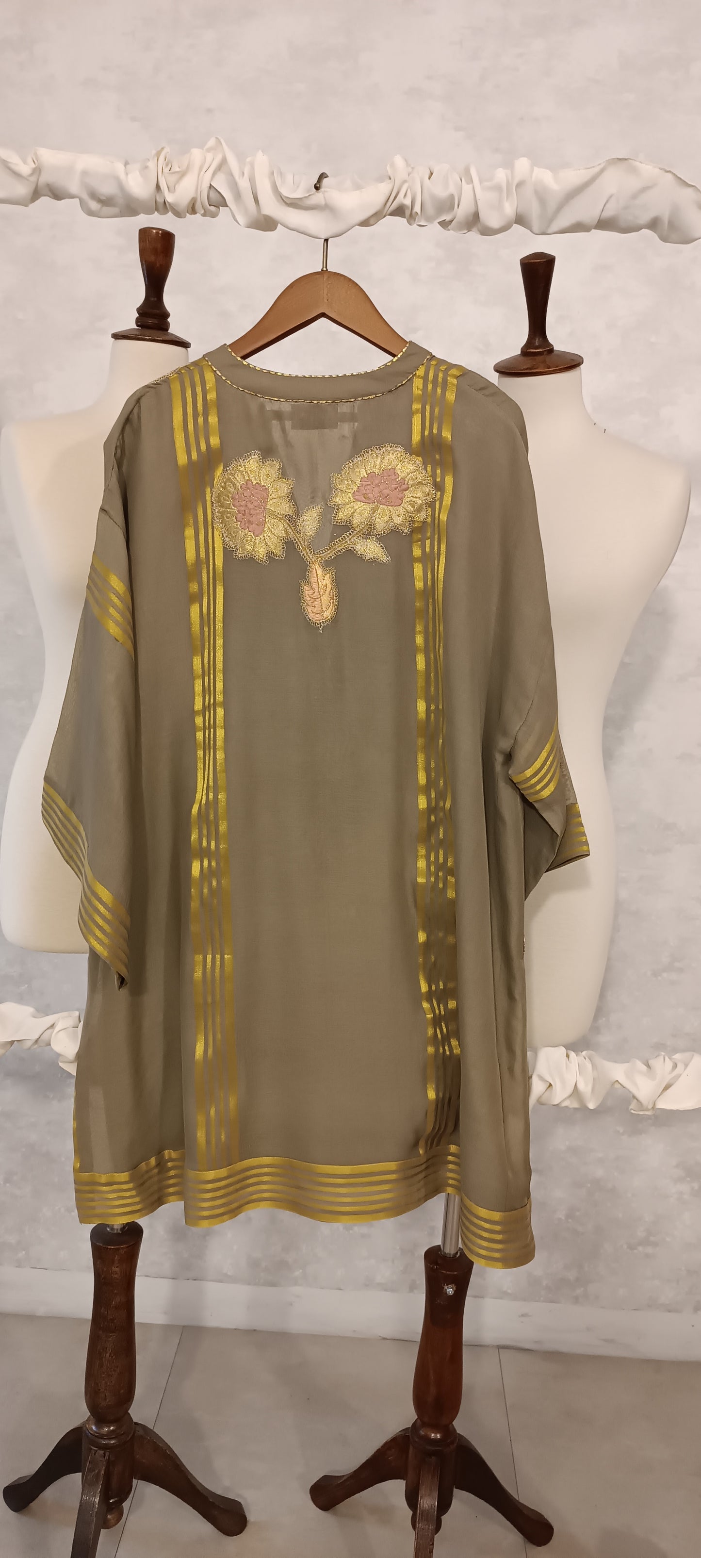 Malmal Kimkhawab Collection - Army Green