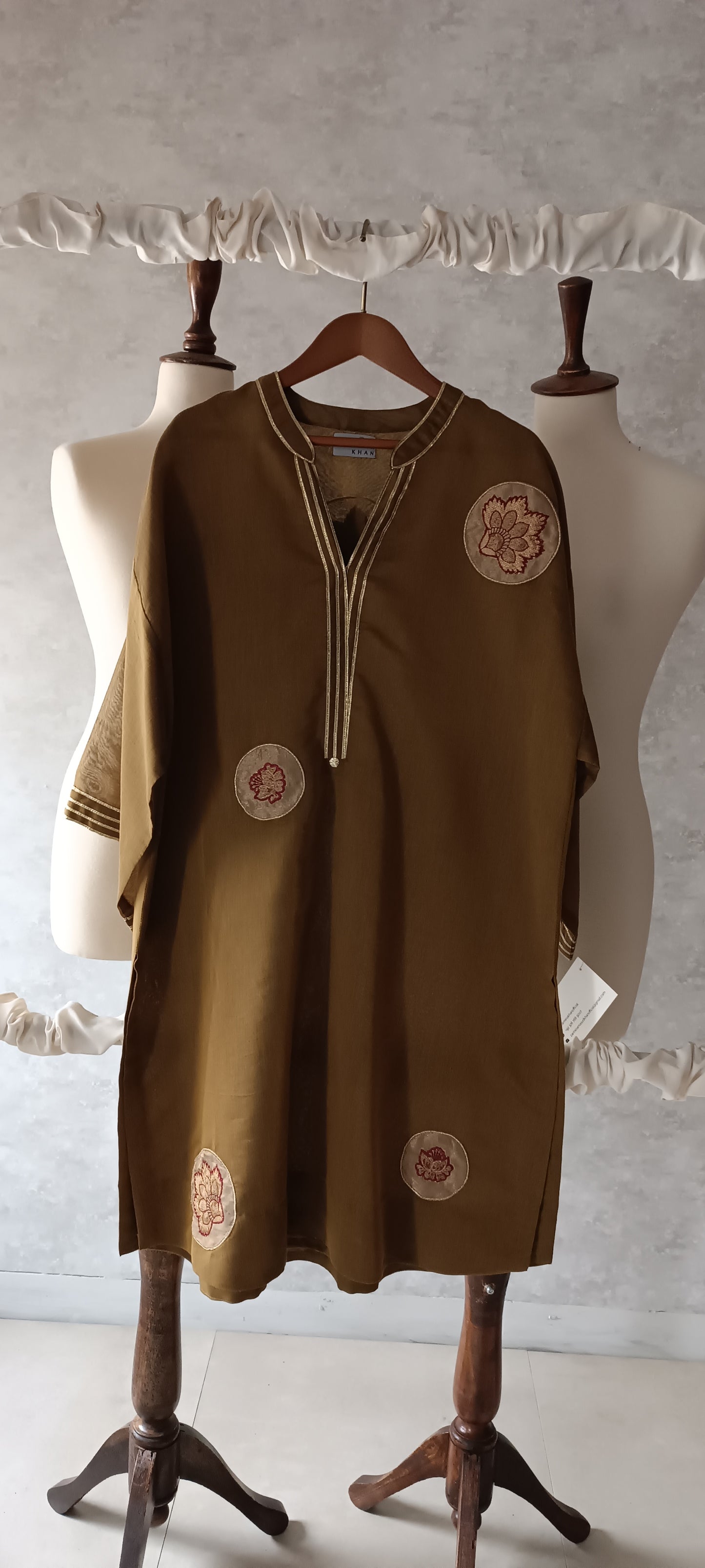 Summer Edit - Pure Kara cotton Kimkhawab Collection - Army Green