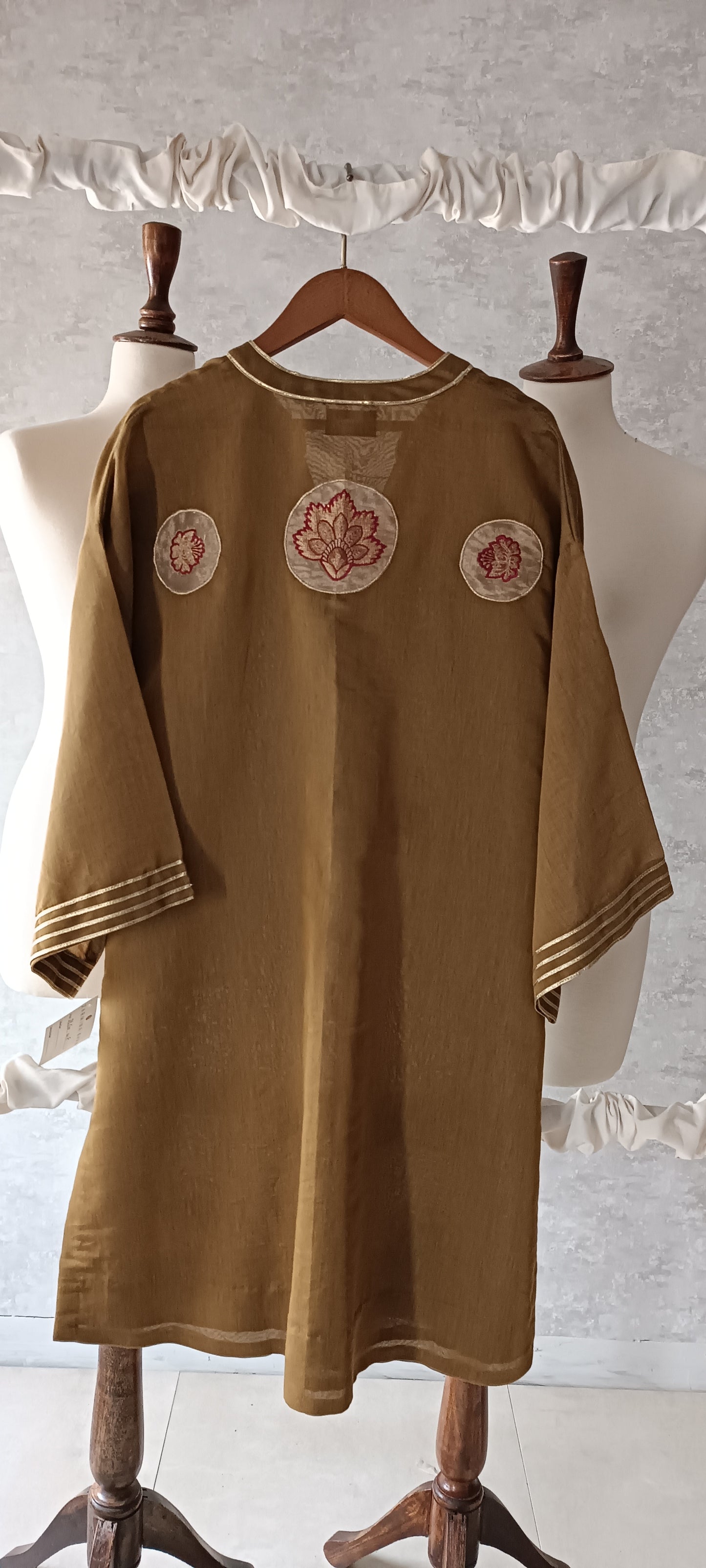 Summer Edit - Pure Kara cotton Kimkhawab Collection - Army Green