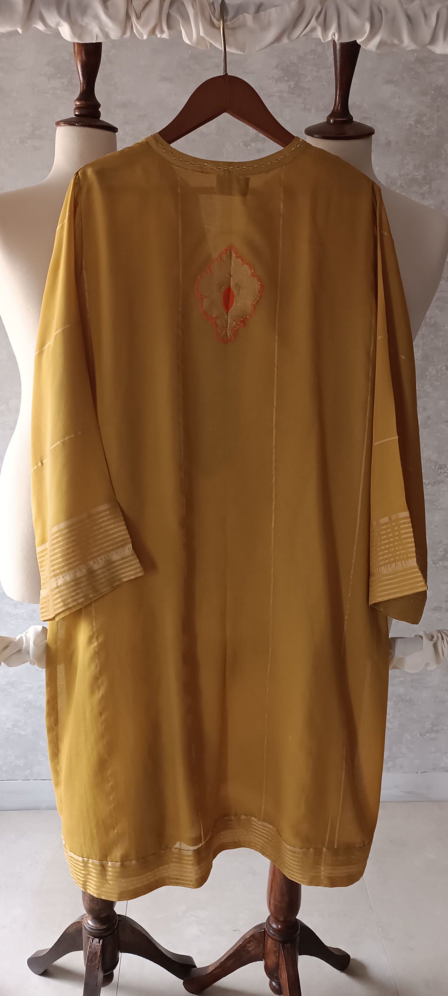 Summer Edit - Dhaka Malmal Kimkhawab Collection - Saffron Yellow