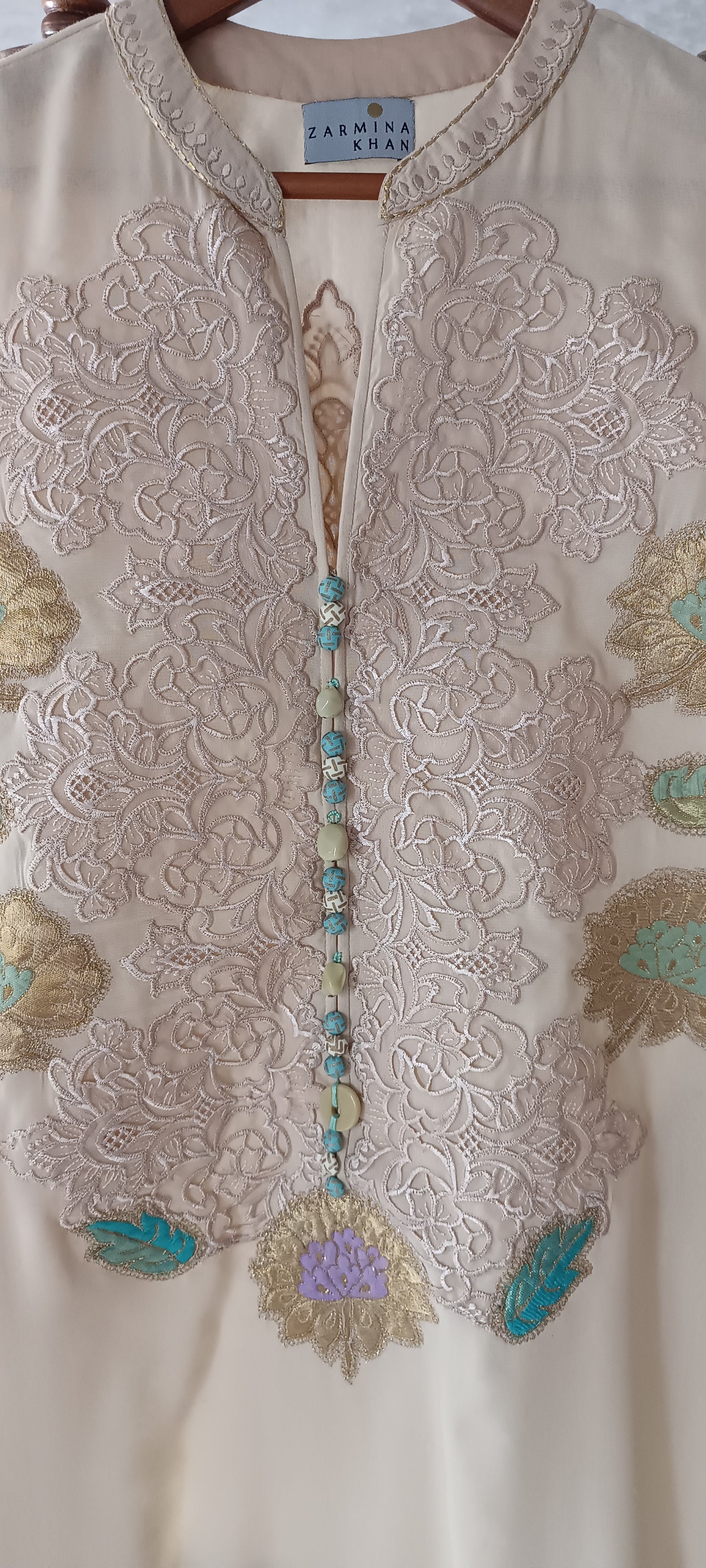 Summer Edit - Pure Dhaka Malmal Kimkhawab Collection - Boutique Beige