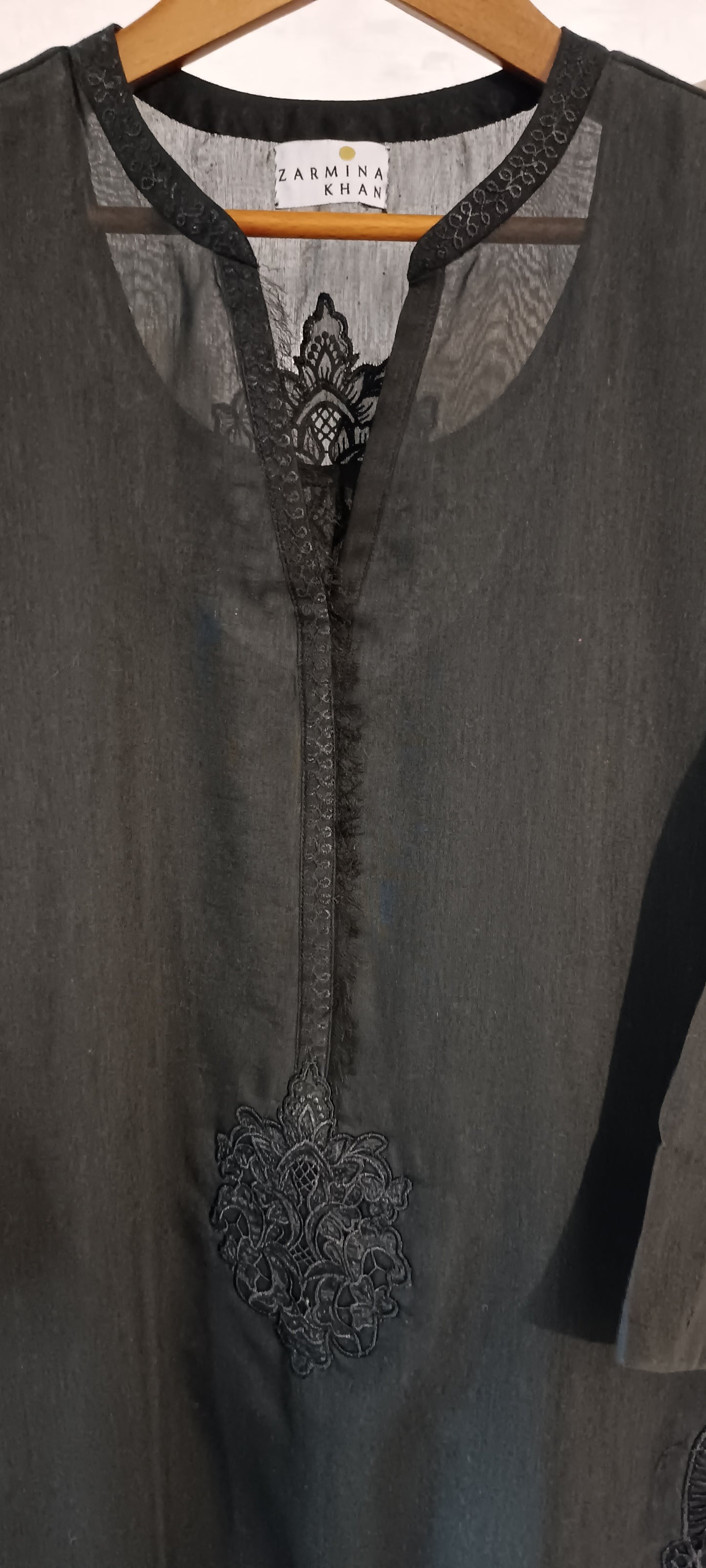 Black Edit - Malmal Kurta with Embroidery