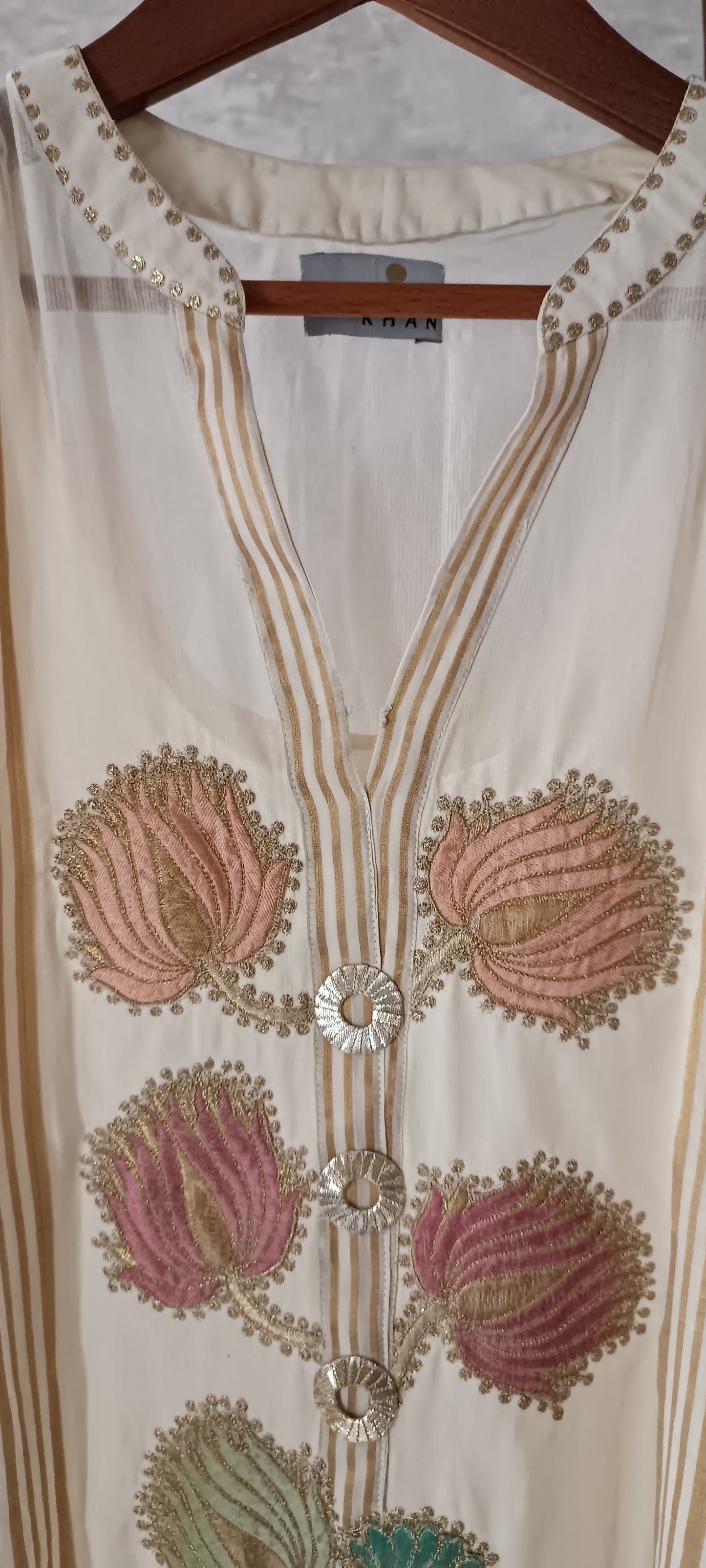 Summer Edit - Pure Dhaka Malmal Kimkhawab Collection - Ivory White