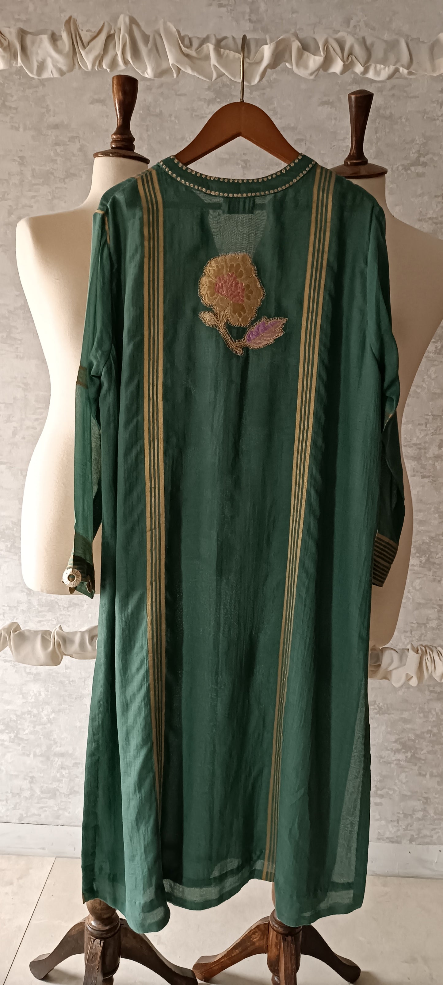 Summer Edit - Dhaka Malmal Kurta (Army Green)