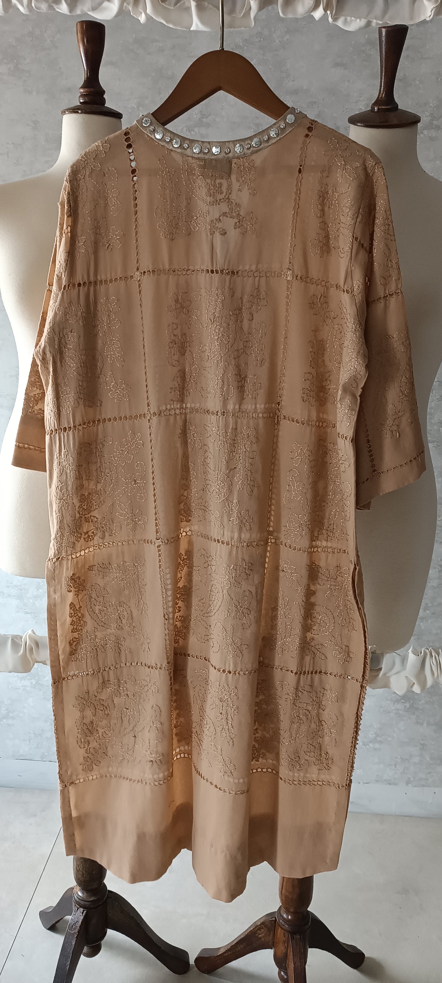 Summer Edit - Tarkashi with Kacha Tanka - (Earthy Fawn)