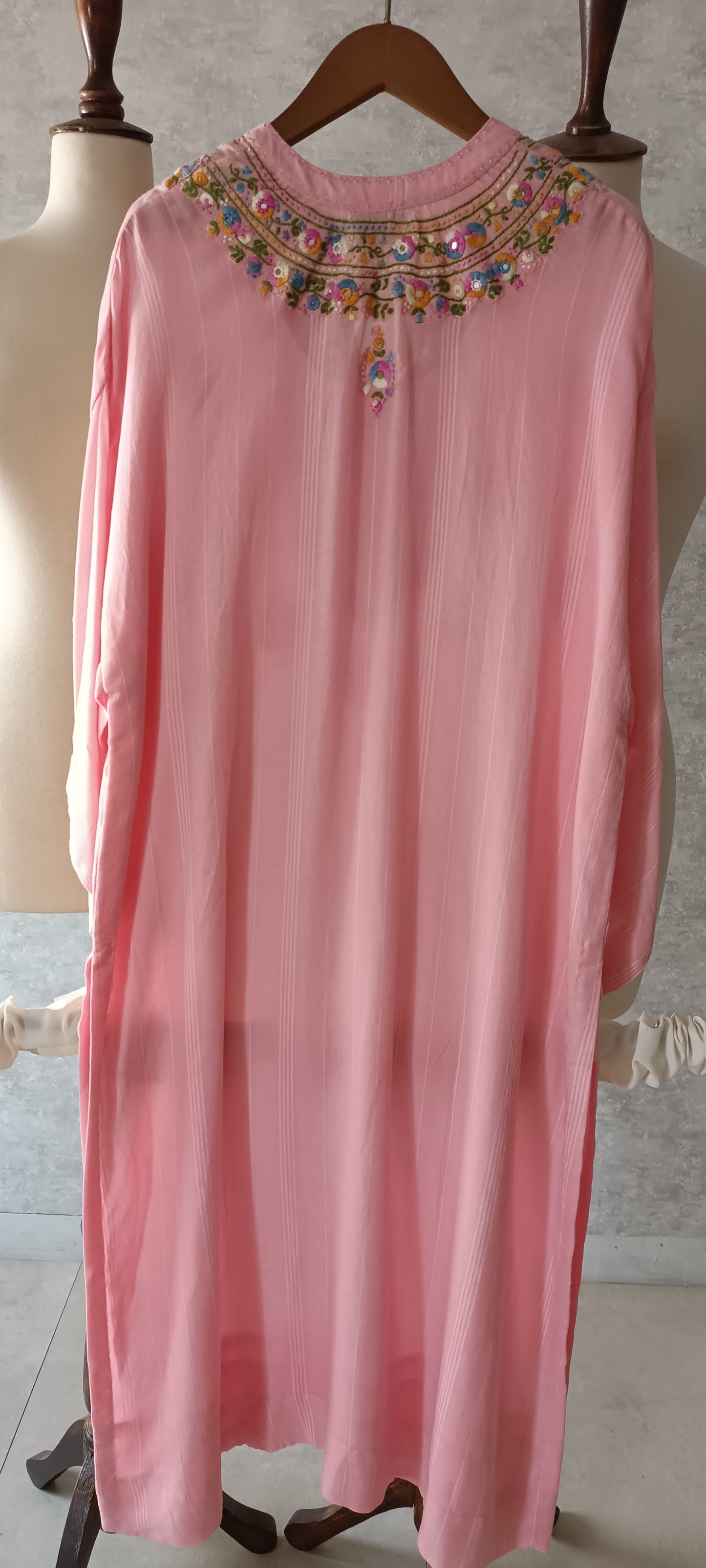 Mani (Autumn Edit ) - Malmal Kurta Flamingo Pink