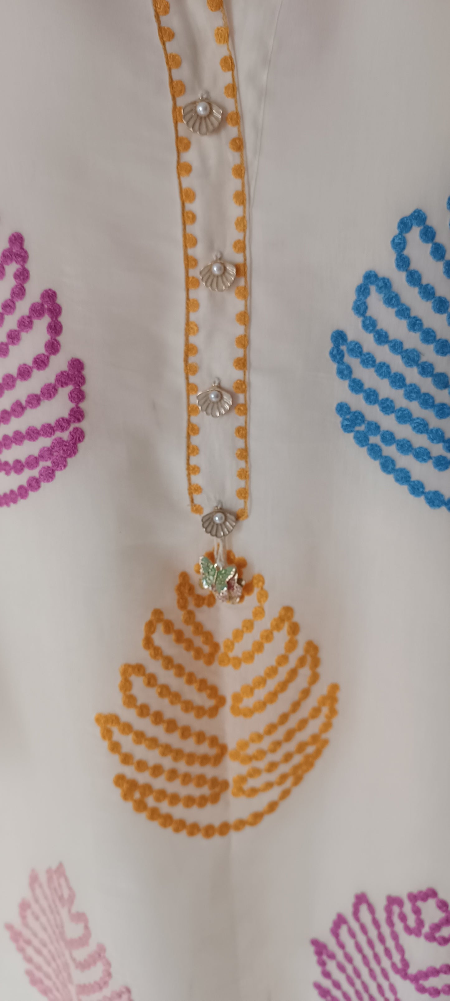 Summer Edit - Pure Kara cotton Kurta Soft White