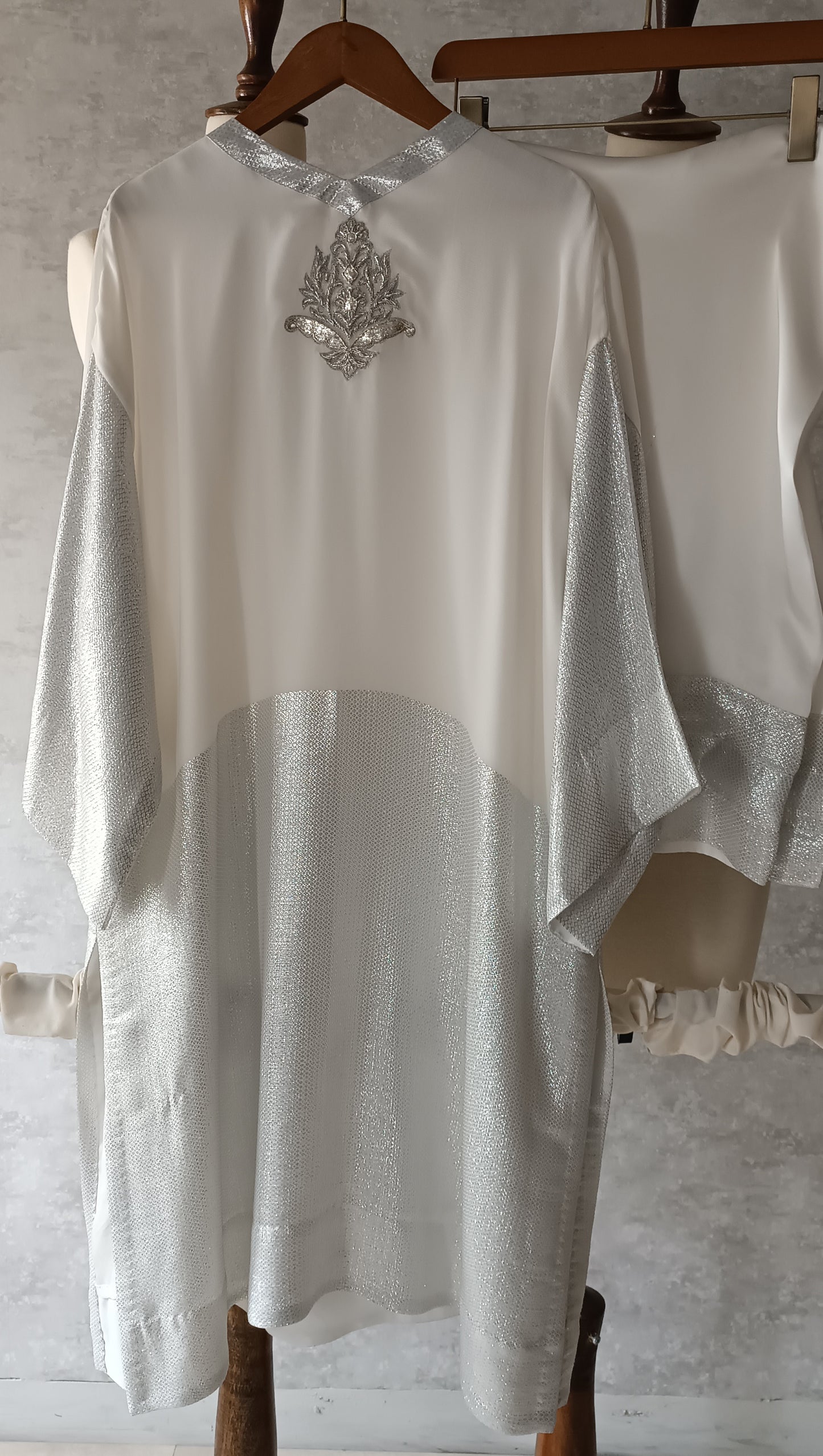 Wedding Edit - Pure Chaandi Zari Chiffon - Soft White