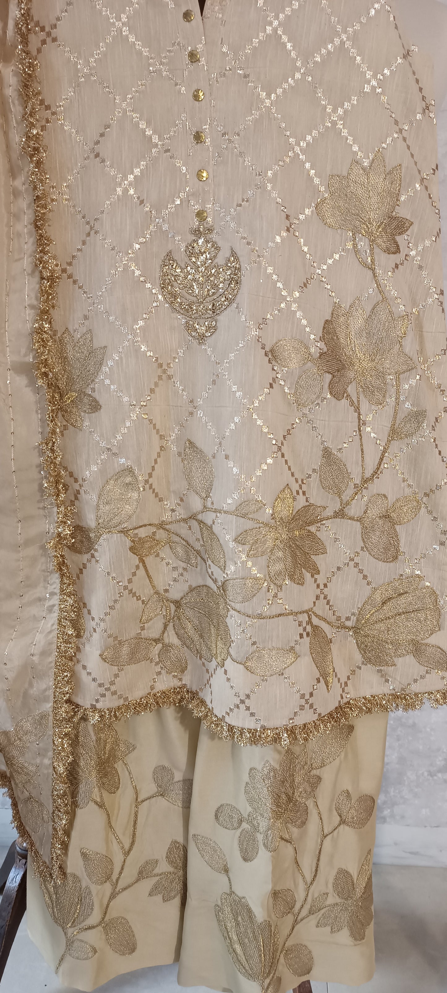 Dholki Edit - Pure Paper Silk Chaand Tara - Linen Beige