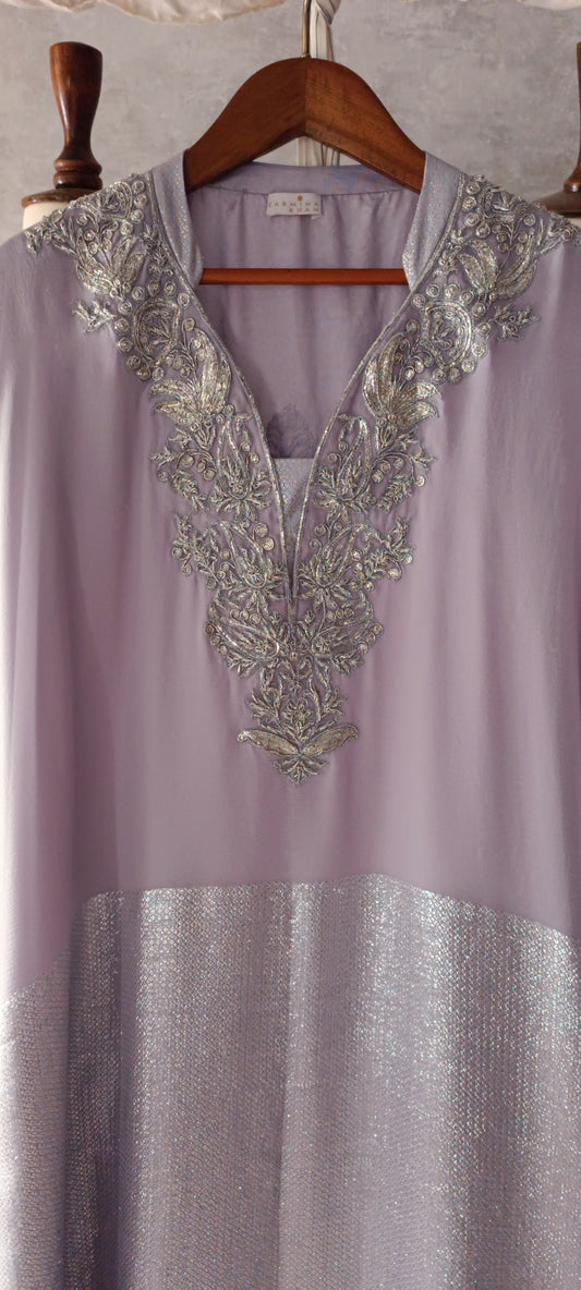Wedding Edit - Pure Chaandi Zari Chiffon - Dreamy Lavendar