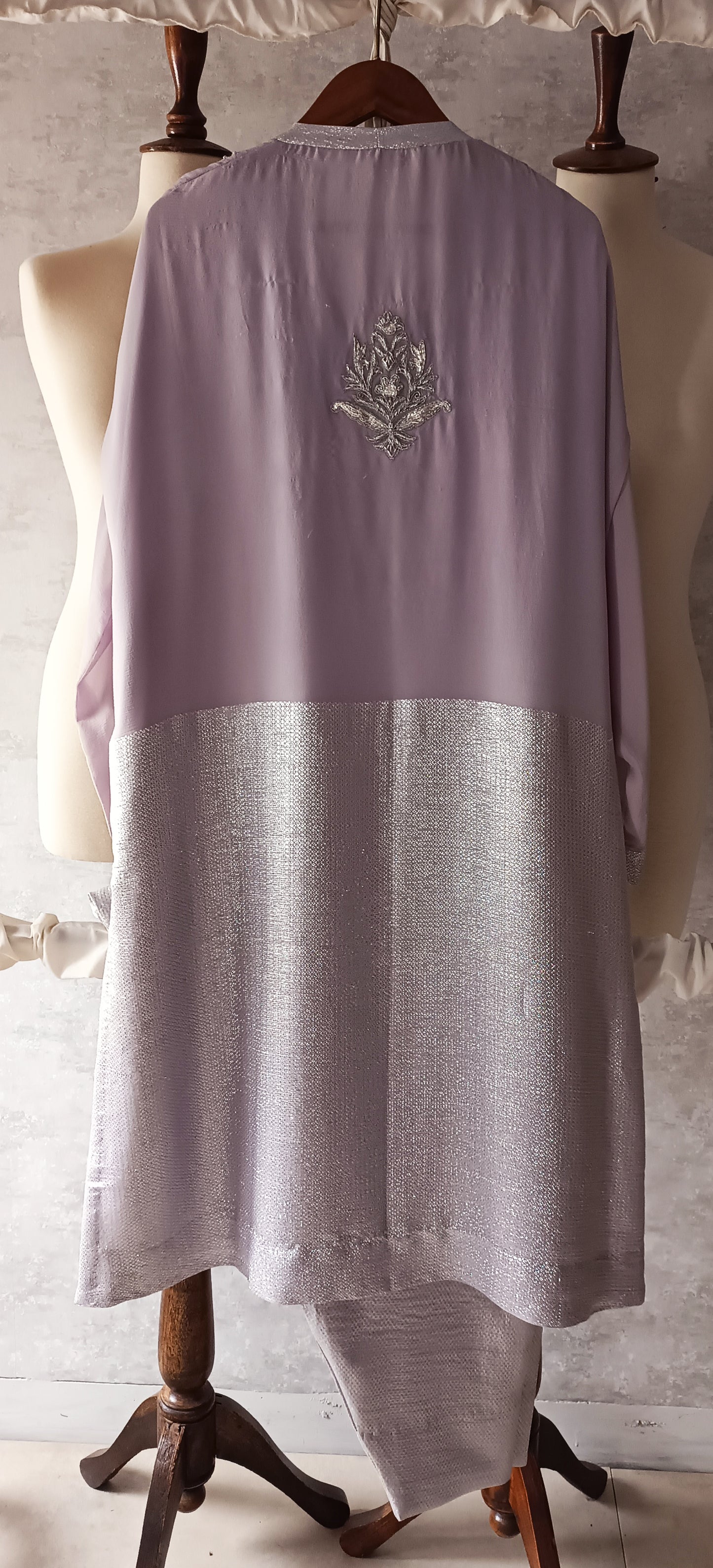 Wedding Edit - Pure Chaandi Zari Chiffon - Dreamy Lavendar