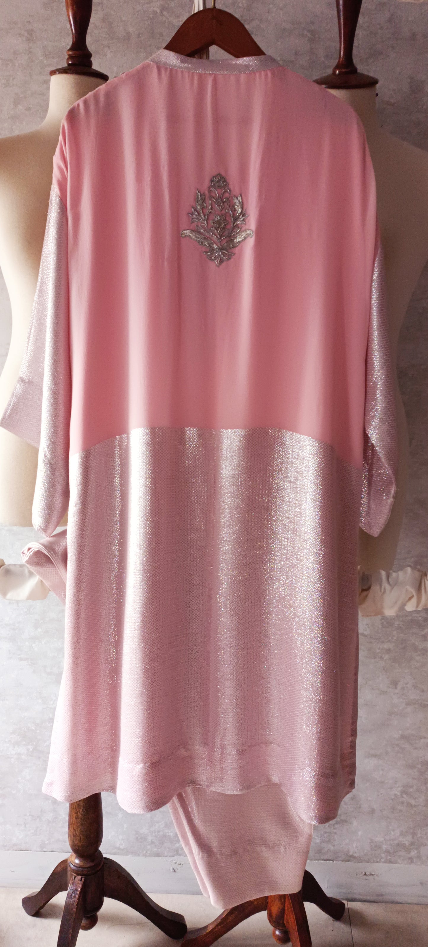 Wedding Edit - Pure Chaandi Zari Chiffon - Blush Pink