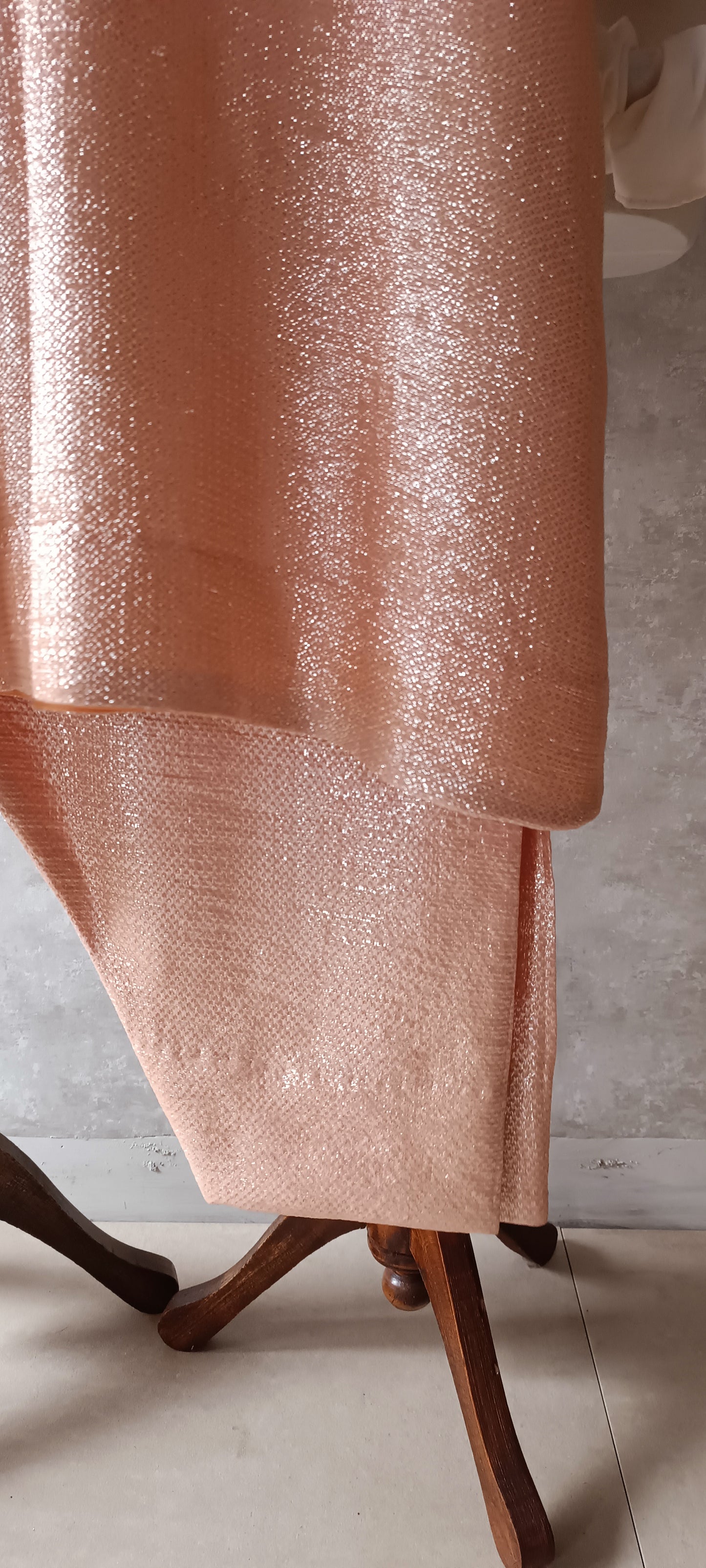 Wedding Edit - Pure Chaandi Zari Chiffon - Simply Peach