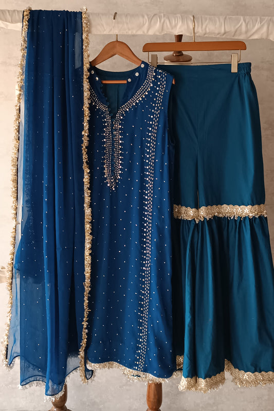 Dholki Edit - Muqaish & Kiran - Rich Navy Blue