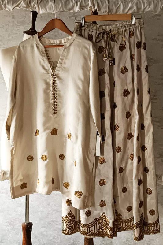 Wedding Edit - Raw Silk Eezar set - Ivory