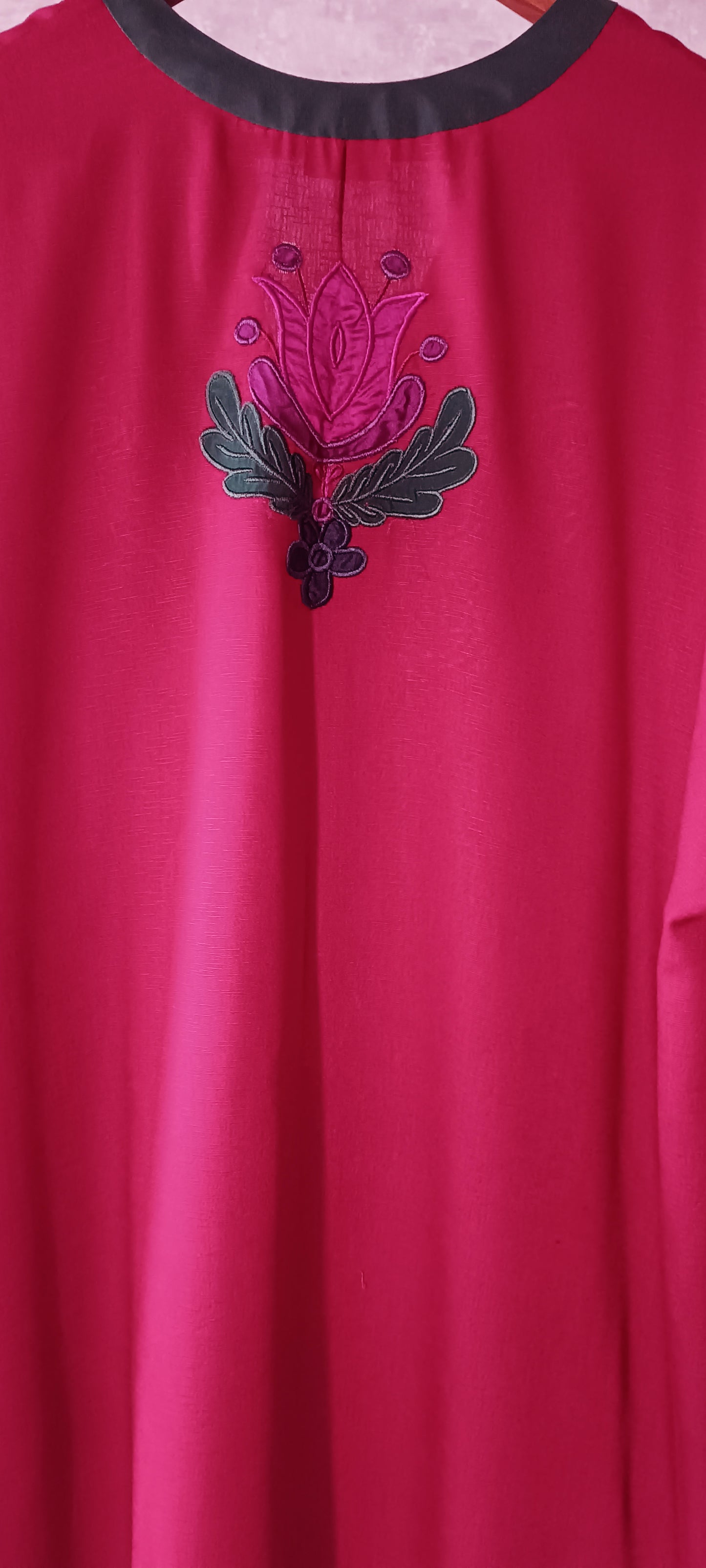 Winter Edit - Silk Applique & Embroidery - Pure Silk Karandi- Red