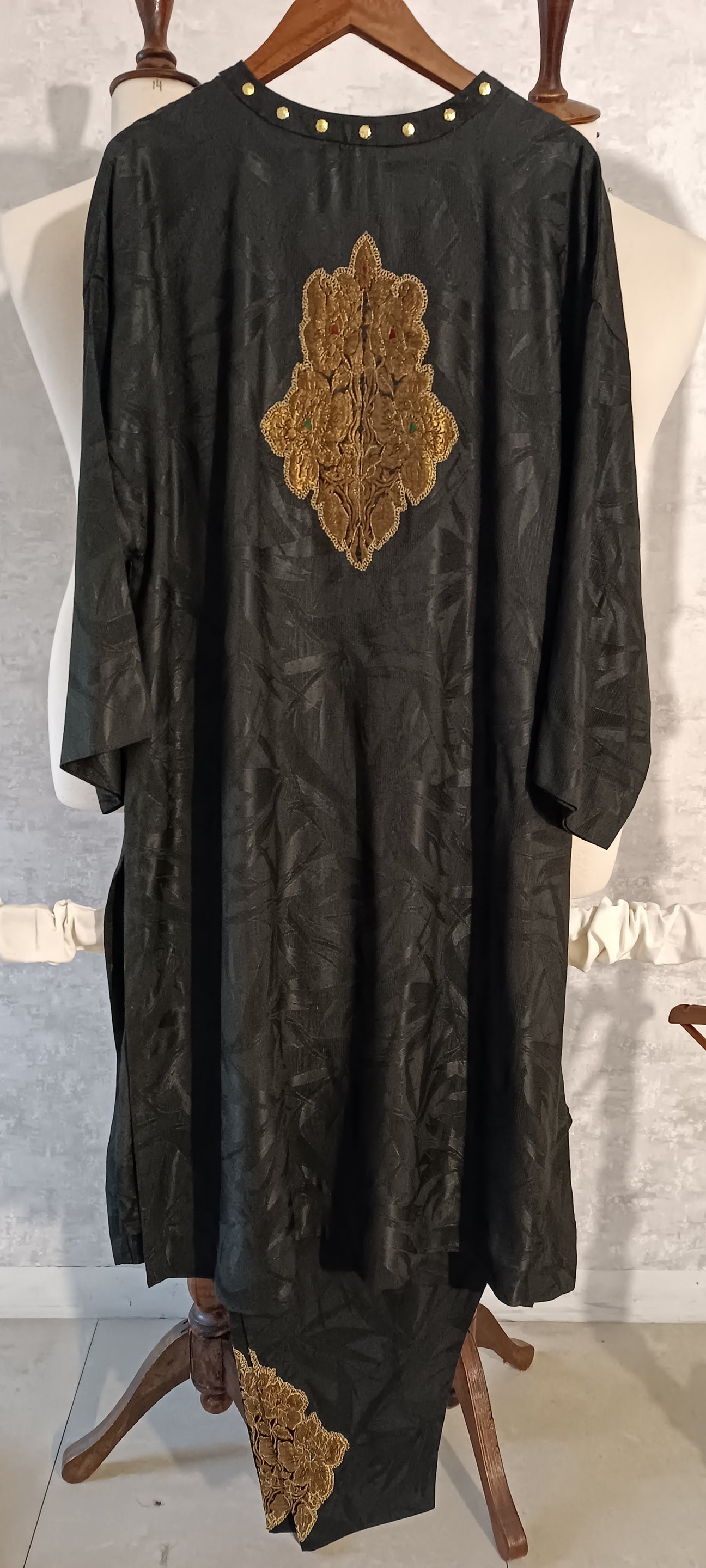 Spring Edit - Pure Silk Karandi Kimkhawab Appliqué - Black