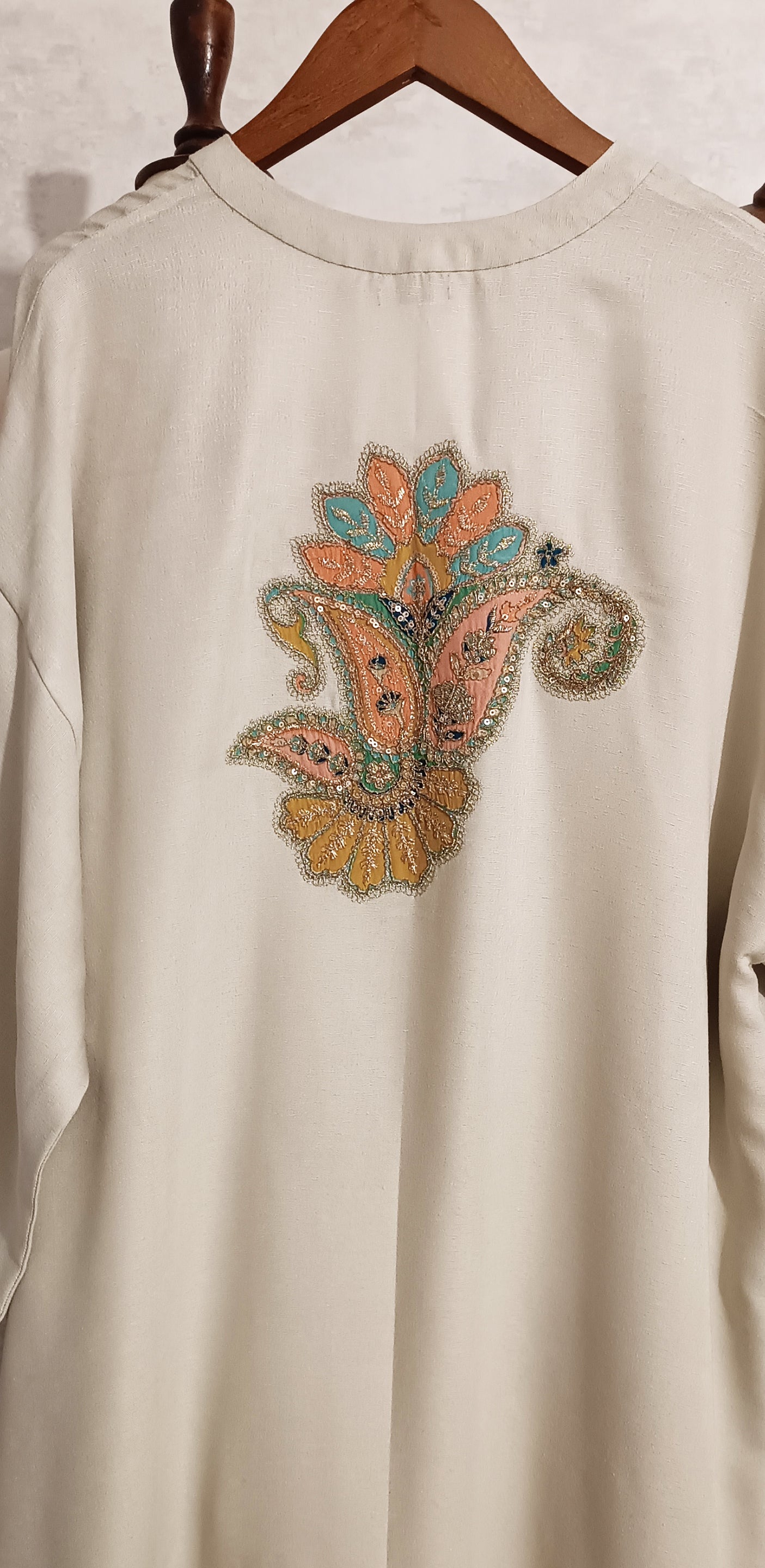 Spring Edit - Pure Lawn Karandi Velvet Appliqué - Cloud Dancer White