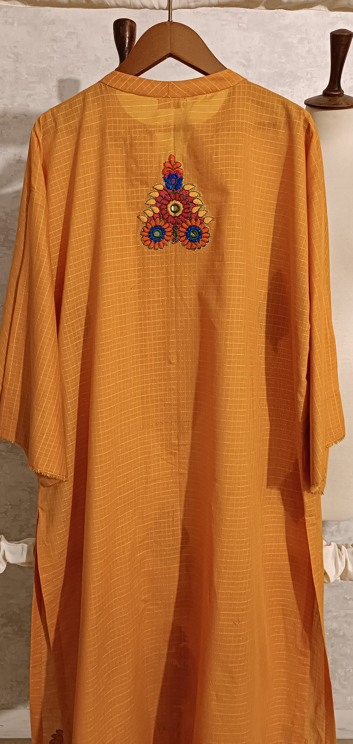 Spring Edit - Pure Dobby Gold with Dori/Mirror/silk - Kesari Yellow