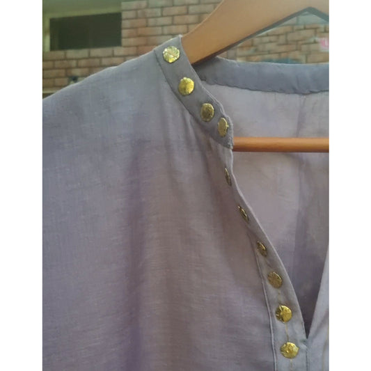 Summer Edit - Dhaka Malmal Kurta - Muqaish Collection (Earthy Lavendar)