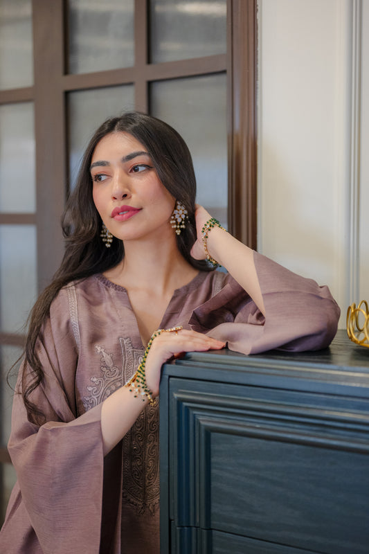 Summer Edit - Slub Silk - Earthy Lavendar