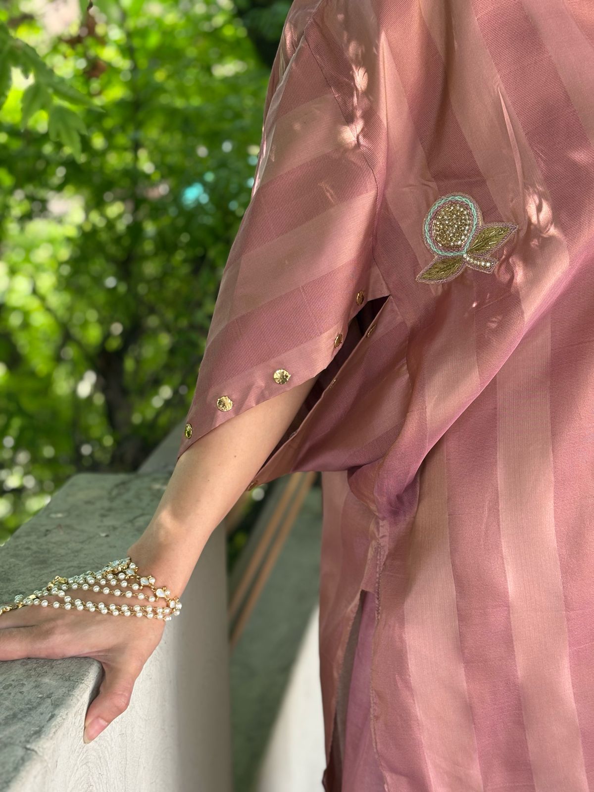 Wedding Wear - Ketan Silk Top with Eezar Pants (Lavendar)