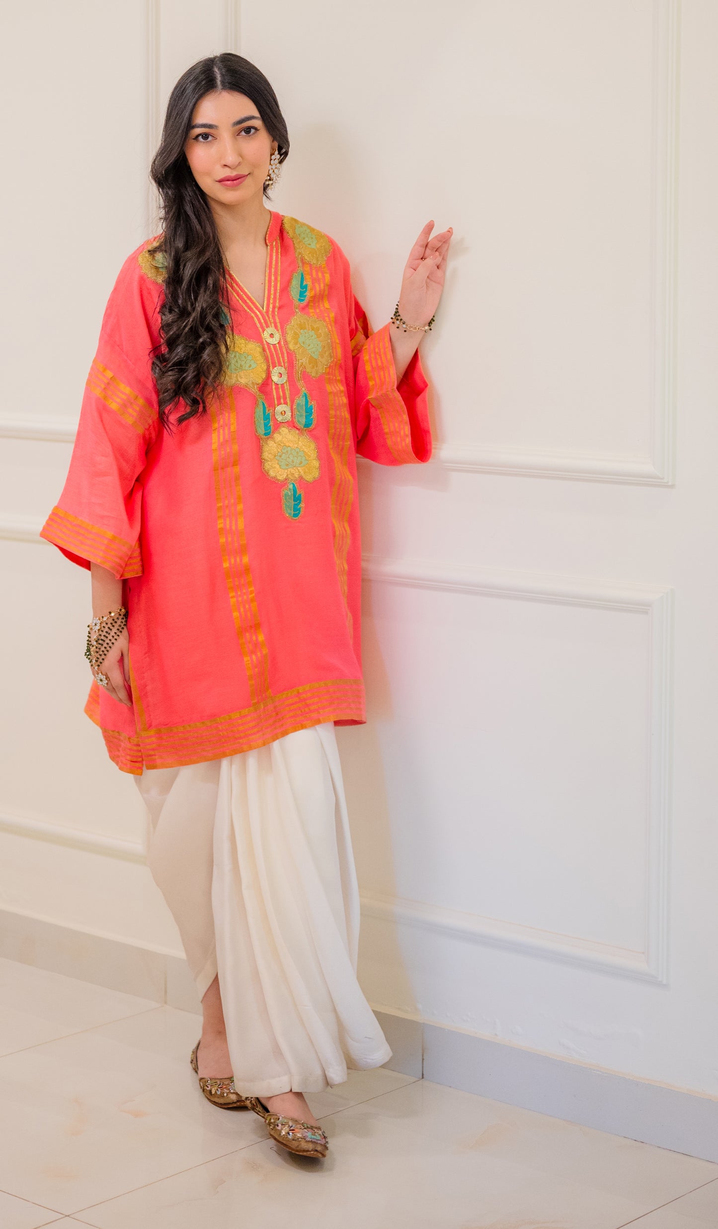 Summer Edit - Malmal Kimkhawab Collection - Hot Gulabi Pink