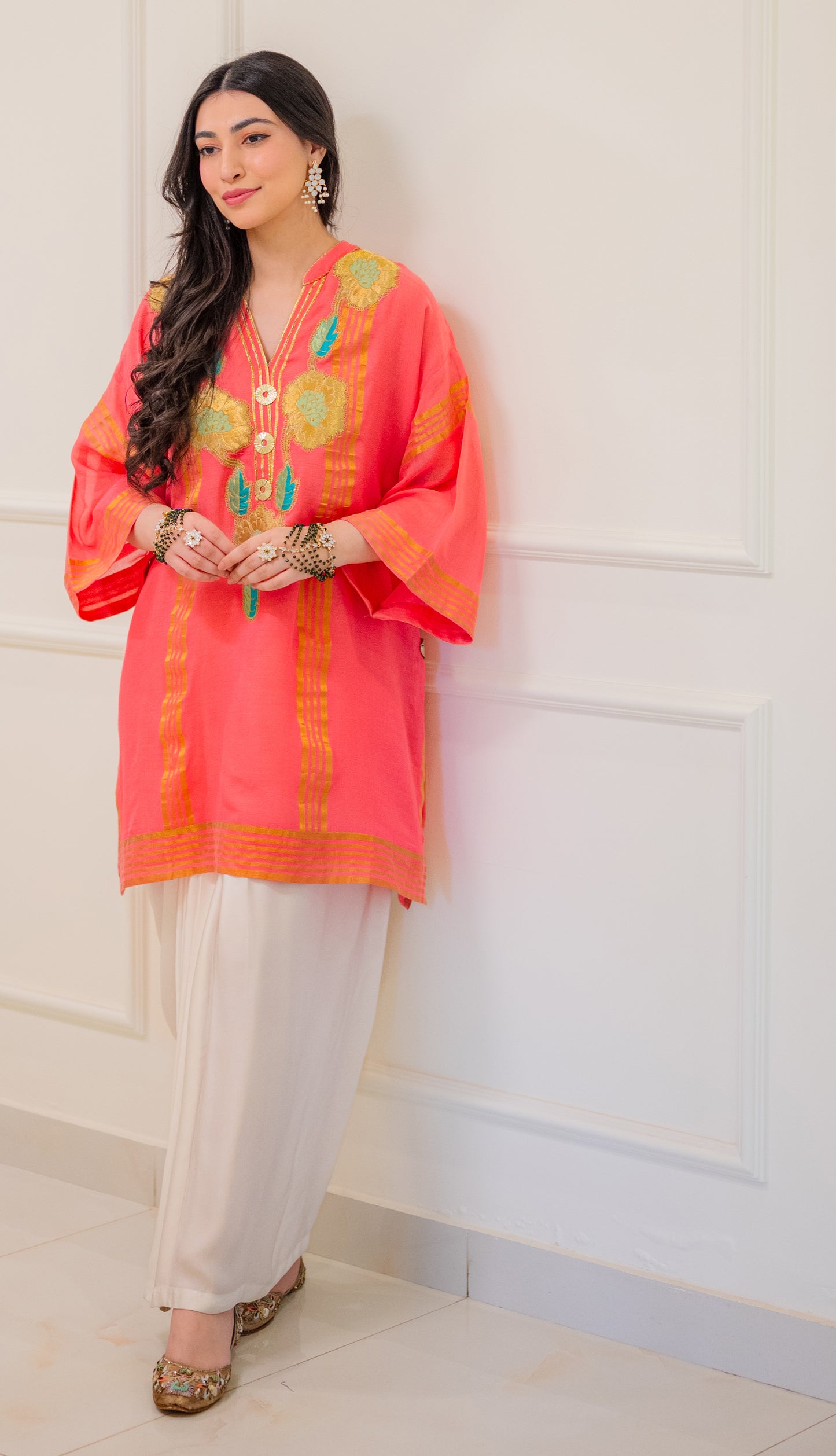 Summer Edit - Malmal Kimkhawab Collection - Hot Gulabi Pink