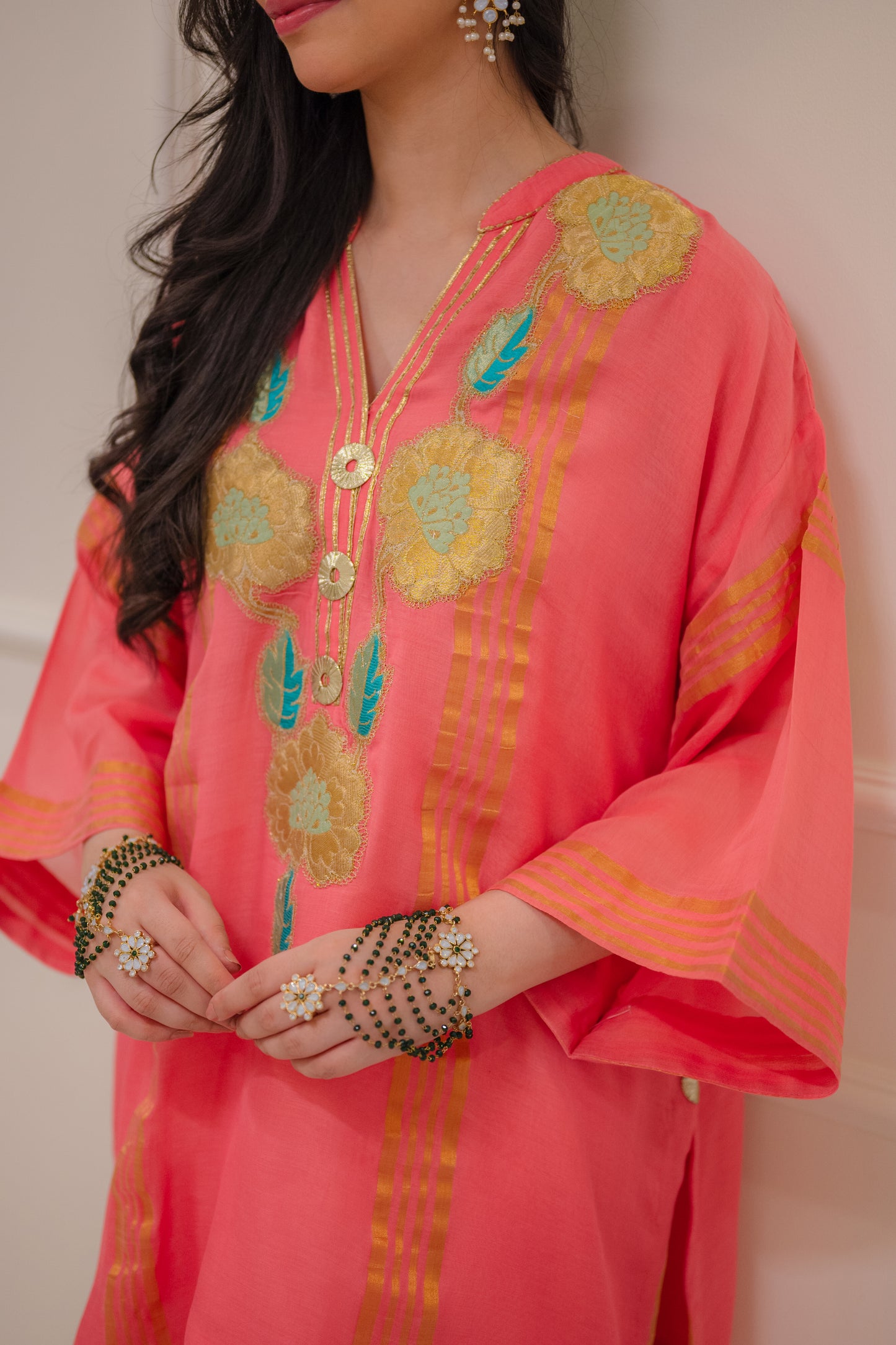 Summer Edit - Malmal Kimkhawab Collection - Hot Gulabi Pink