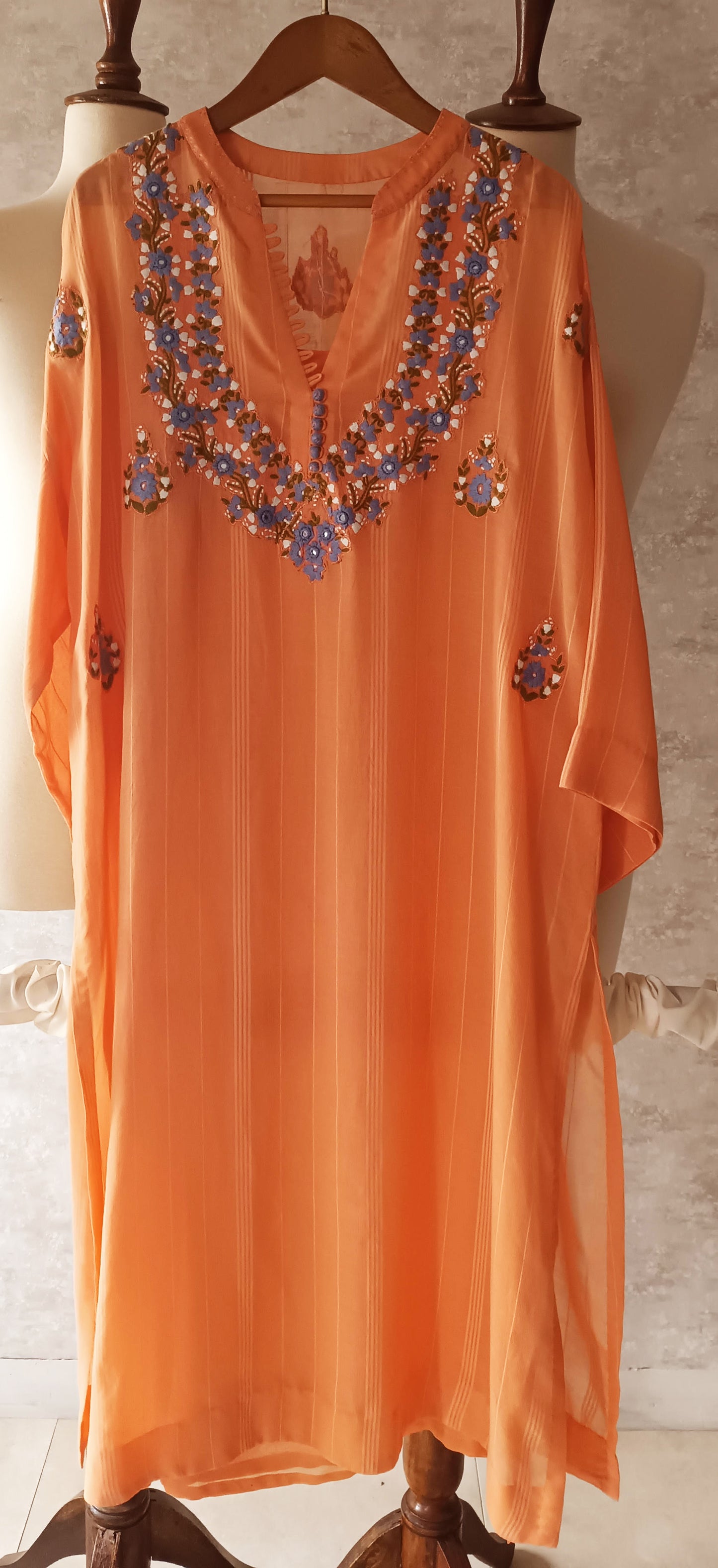 Mani (Autumn Edit ) - Malmal Kurta Fresh Peach