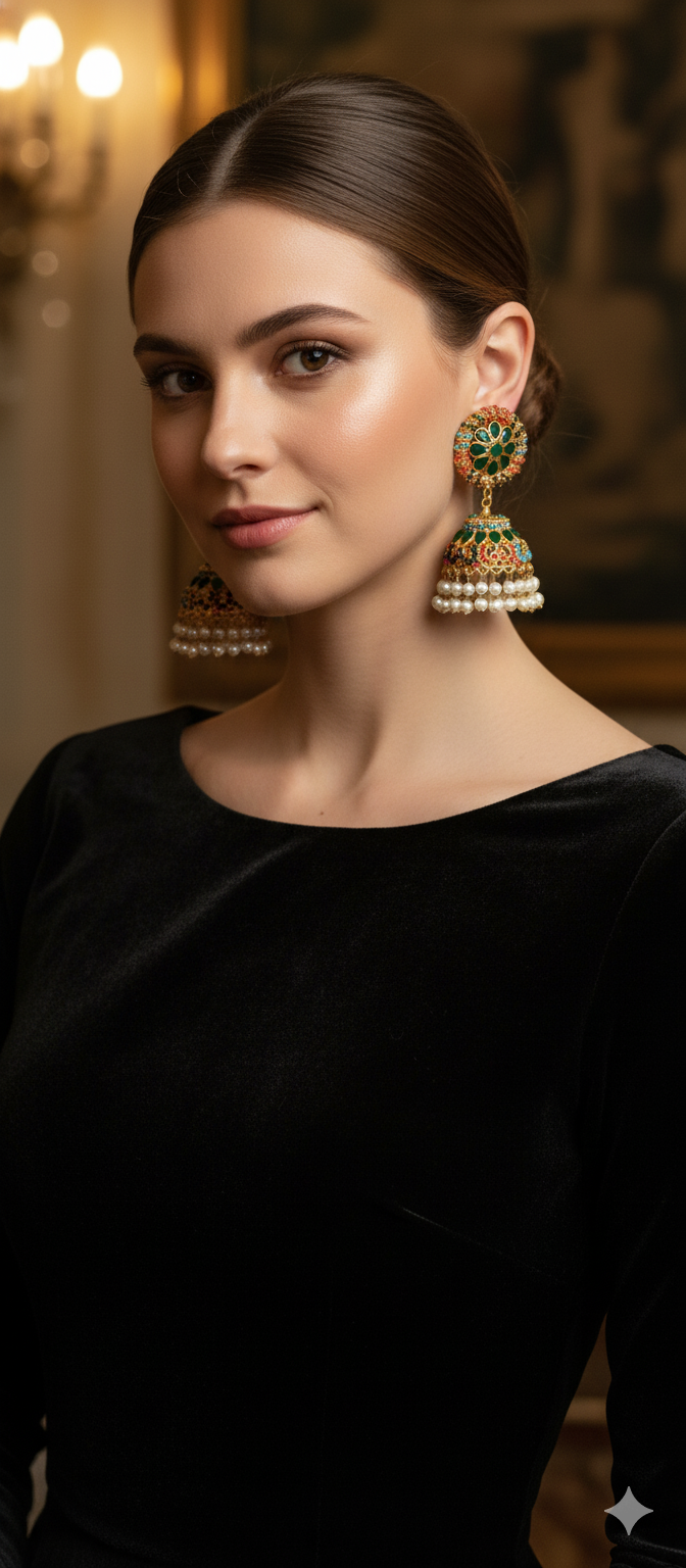 Zewar - Traditional Classic Multicolor Jhumkay