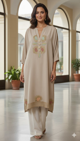 Summer Edit - Dhaka Malmal Kimkhawab Collection  - Boutique Beige