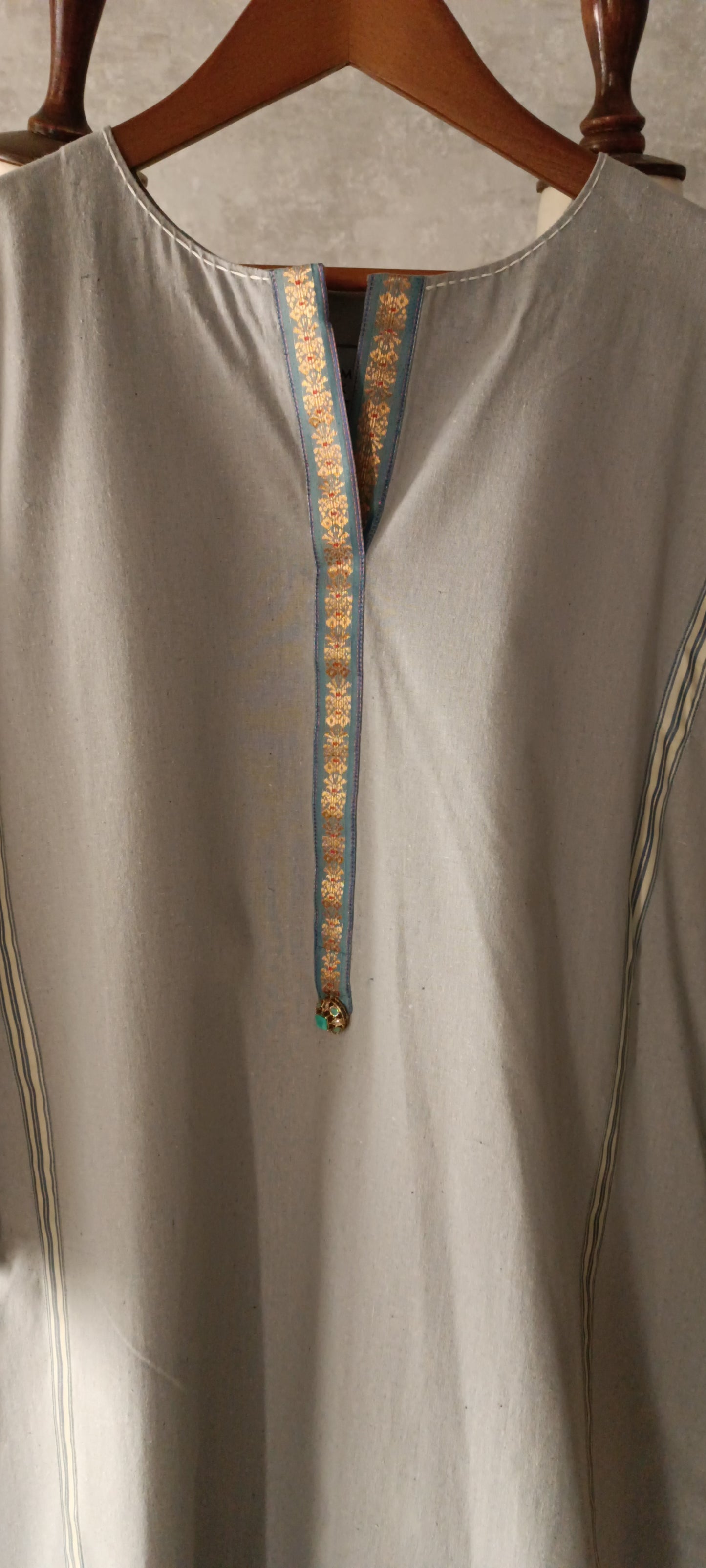 Winter Edit - Banarsi Cotton Karandi  - Columbia Blue