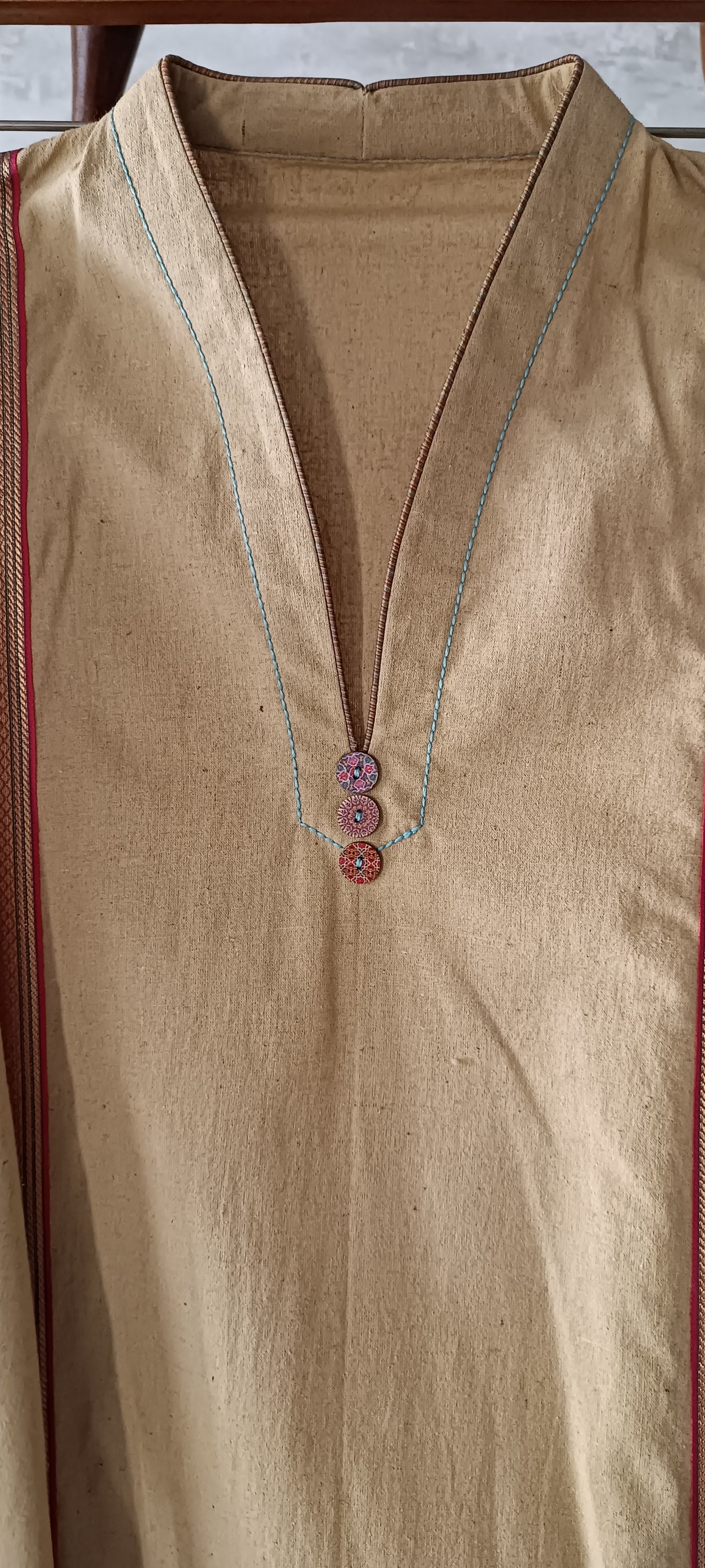 Winter Edit - Kalam Kari Cotton Karandi  - Tan