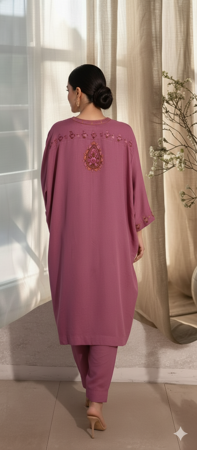 Winter Edit - Pure Silk Karandi - Lavendar