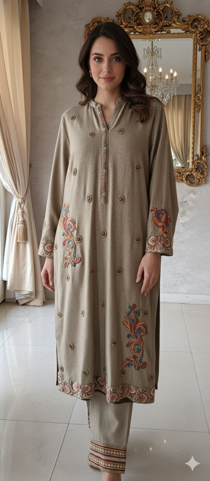 Wedding Edit - Pure Wool - Beige