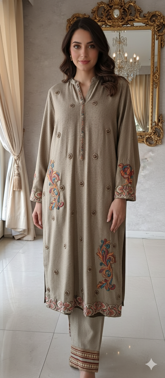 Wedding Edit - Pure Wool - Beige