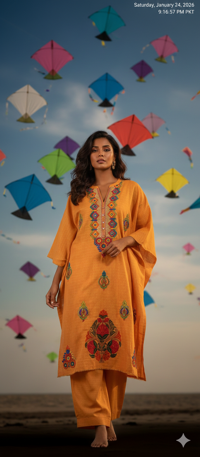 Spring Edit -  Pure Dobby Gold with Dori/Mirror/silk -  Kesari Yellow