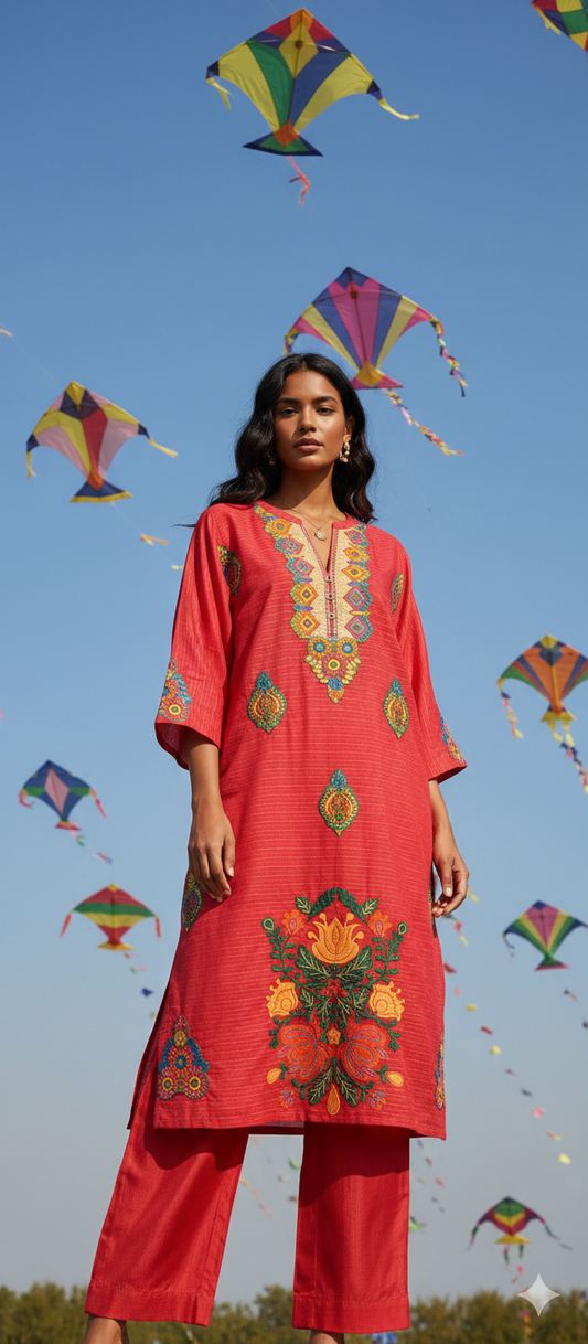 Spring Edit -  Pure Dobby Gold with Dori/Mirror/silk -  Hollywood Pink