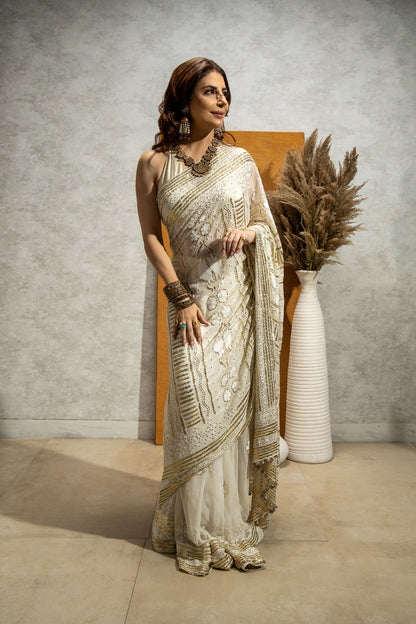 Sari - ChikanKari & Muqaish Saree