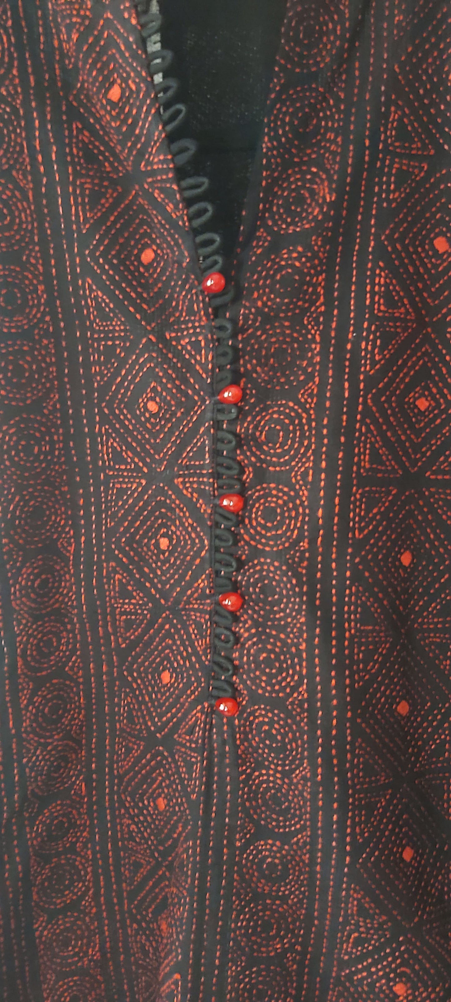 Summer Edit  - Light pure lawn Kurta with Kanta work hand embroidery (Black)