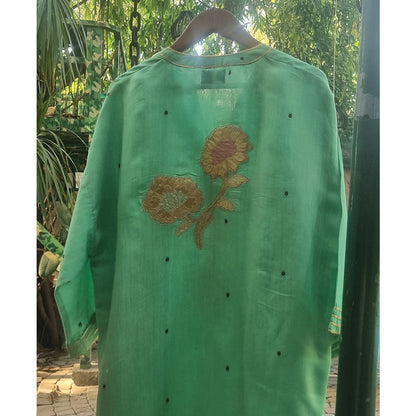 Summer Edit - Pure Ketan Silk - Kimkhawab Collection (Aqua Green)