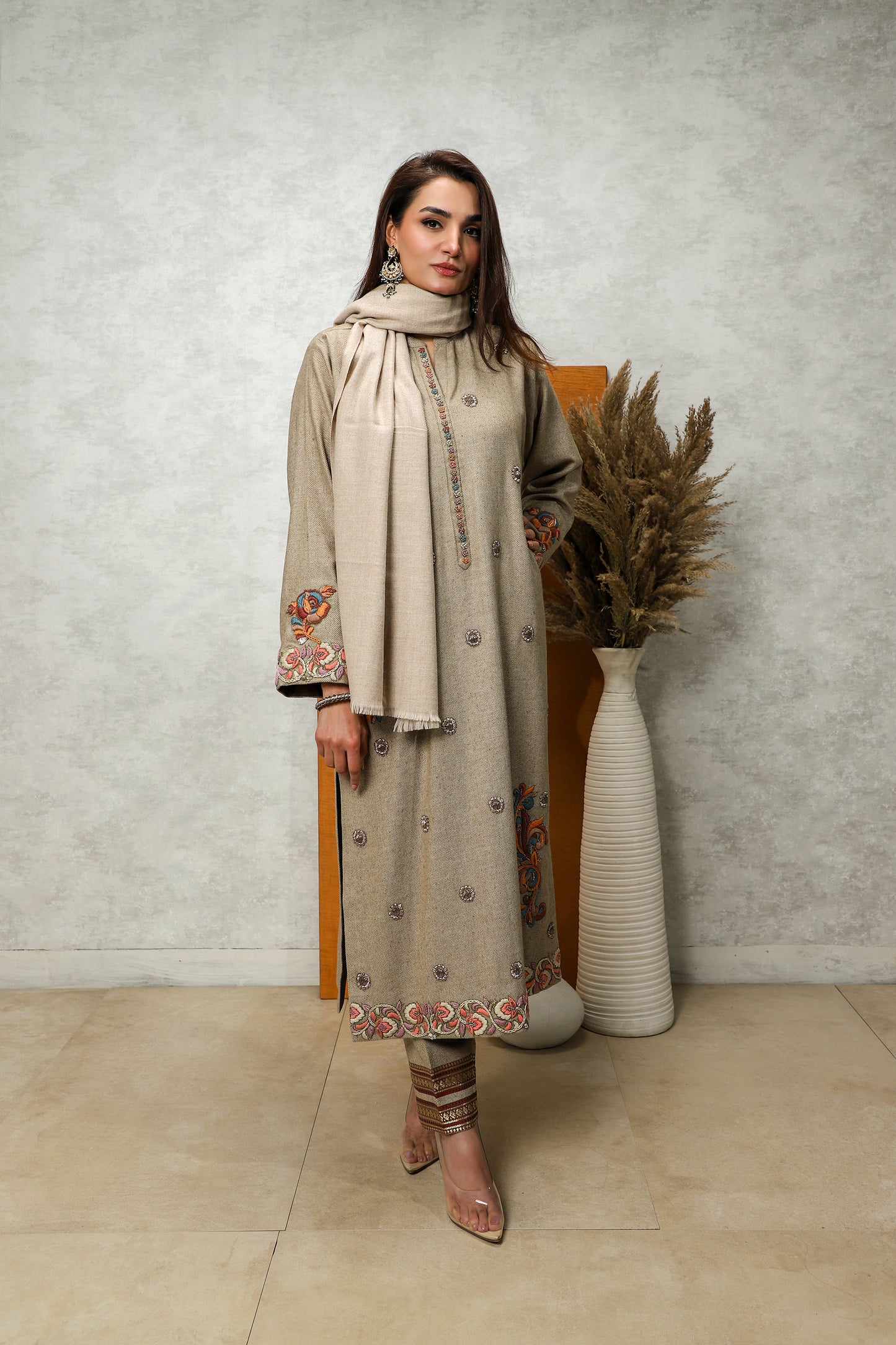 Wedding Wear - Pure Wool Embelished Kurta