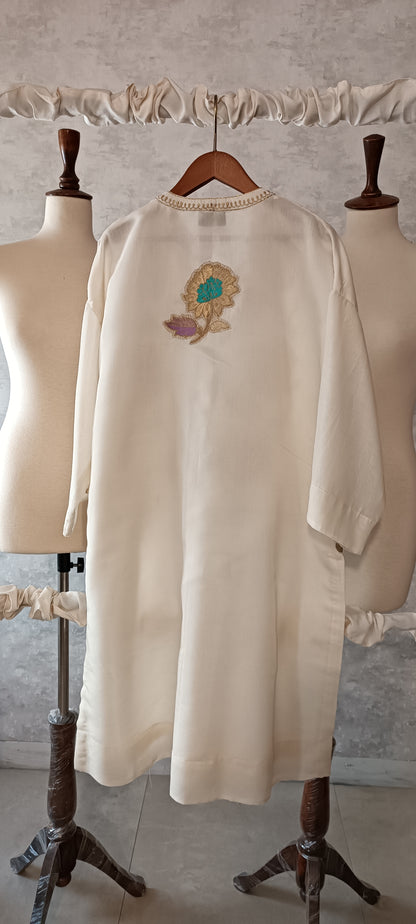 Summer Edit - Kara cotton Kimkhawab Collection  - Ecru White