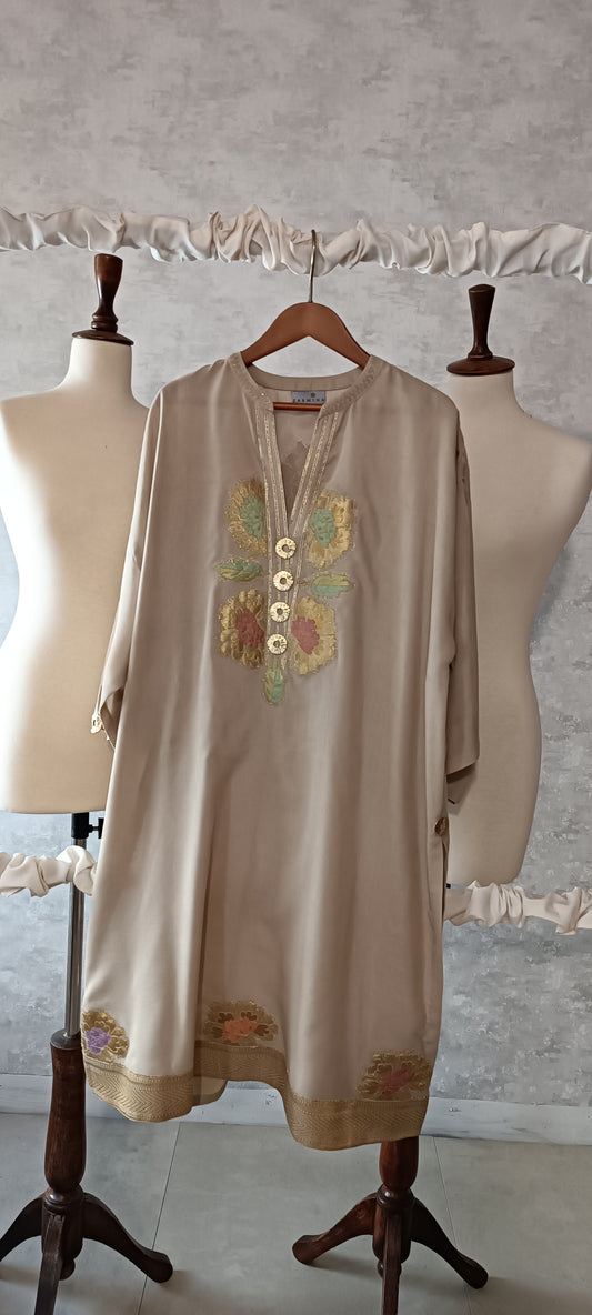Dhaka Malmal Kimkhawab Collection  - Boutique Beige