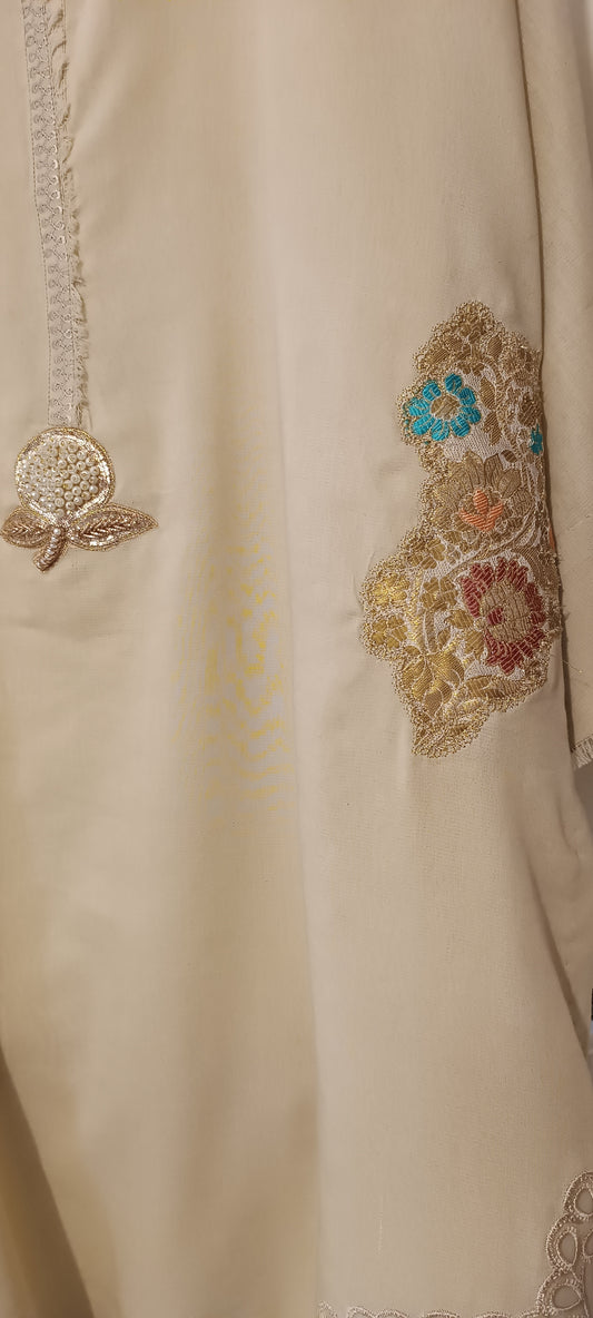 Summer Edit - Dhaka Malmal Kimkhawab Collection  - Boutique Beige